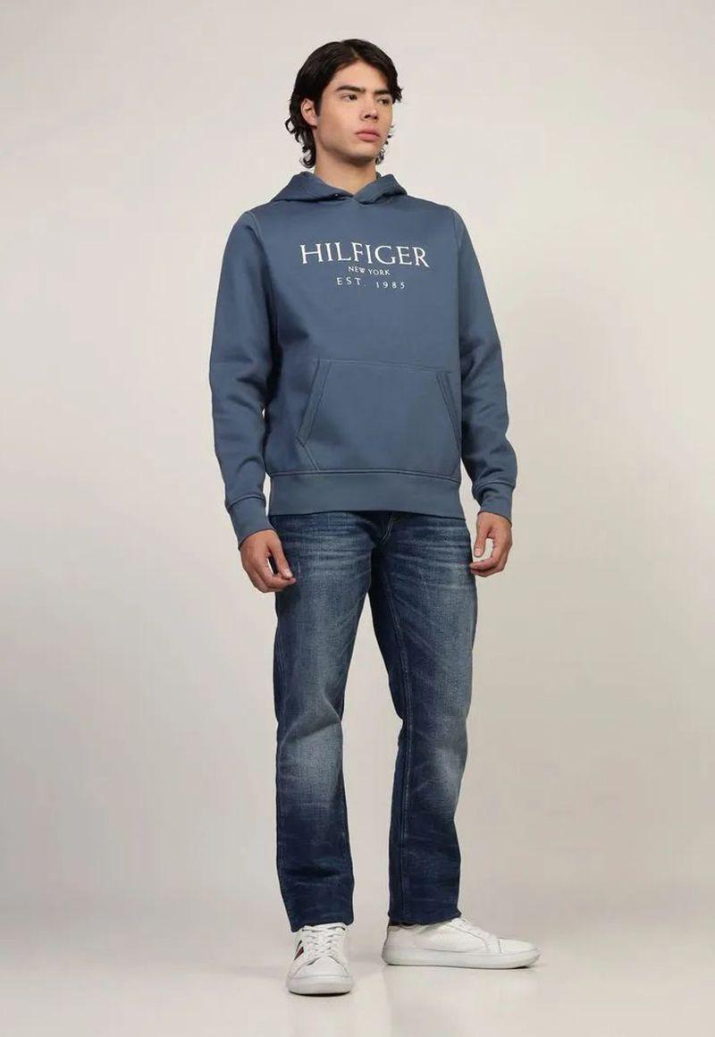 Polerón Hoodie Con Logo Azul Tommy Hilfiger-1