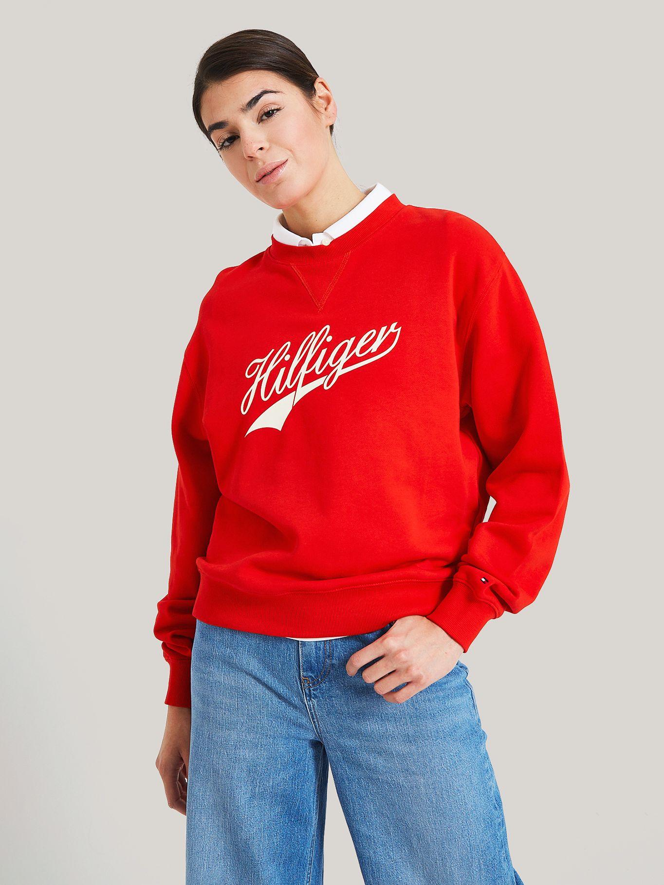 POLERÓN TERRY LOGO ROJO TOMMY HILFIGER-0