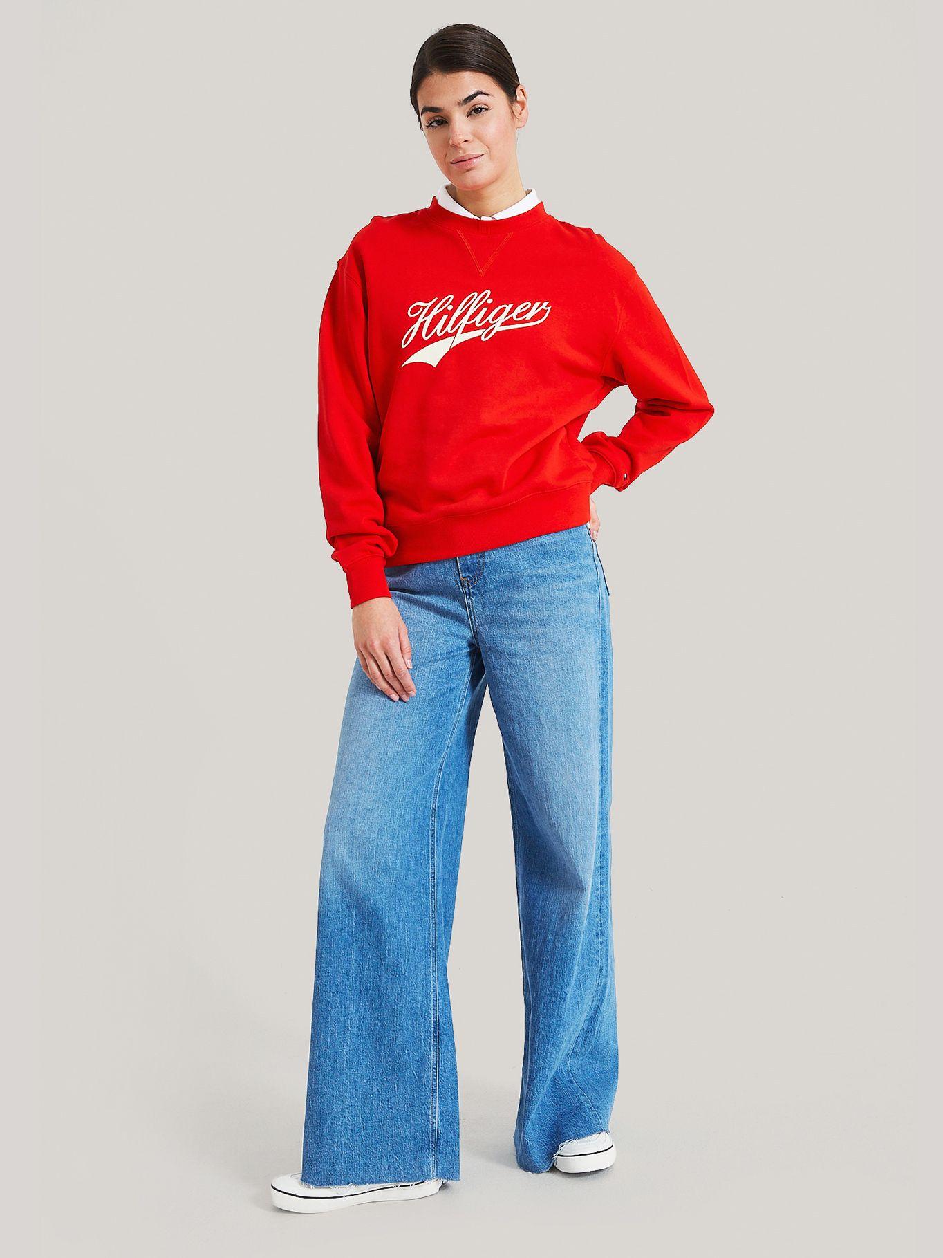 POLERÓN TERRY LOGO ROJO TOMMY HILFIGER-1