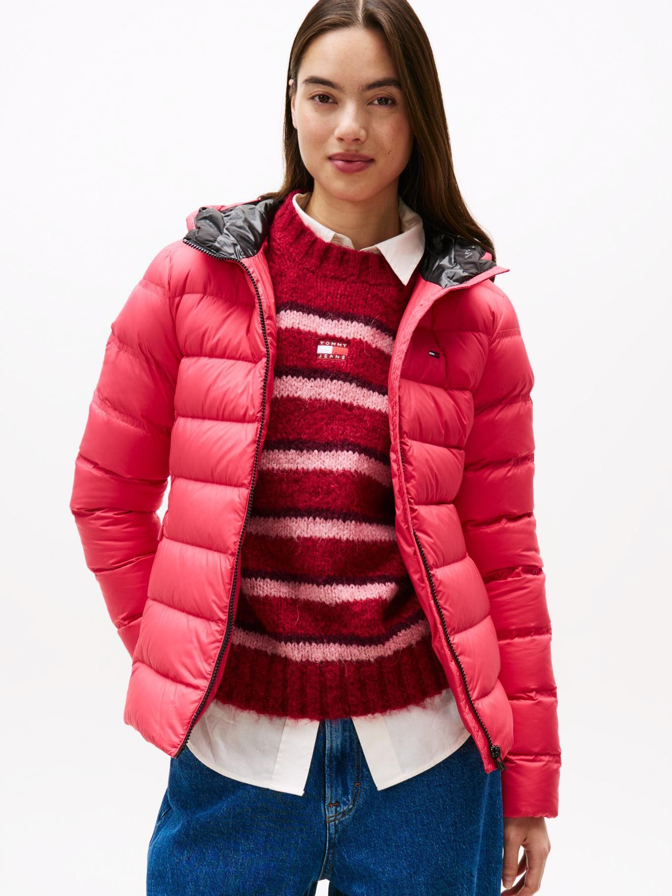 Parka Hooded Acolchada Slim Fit Rosado Tommy Jeans-0