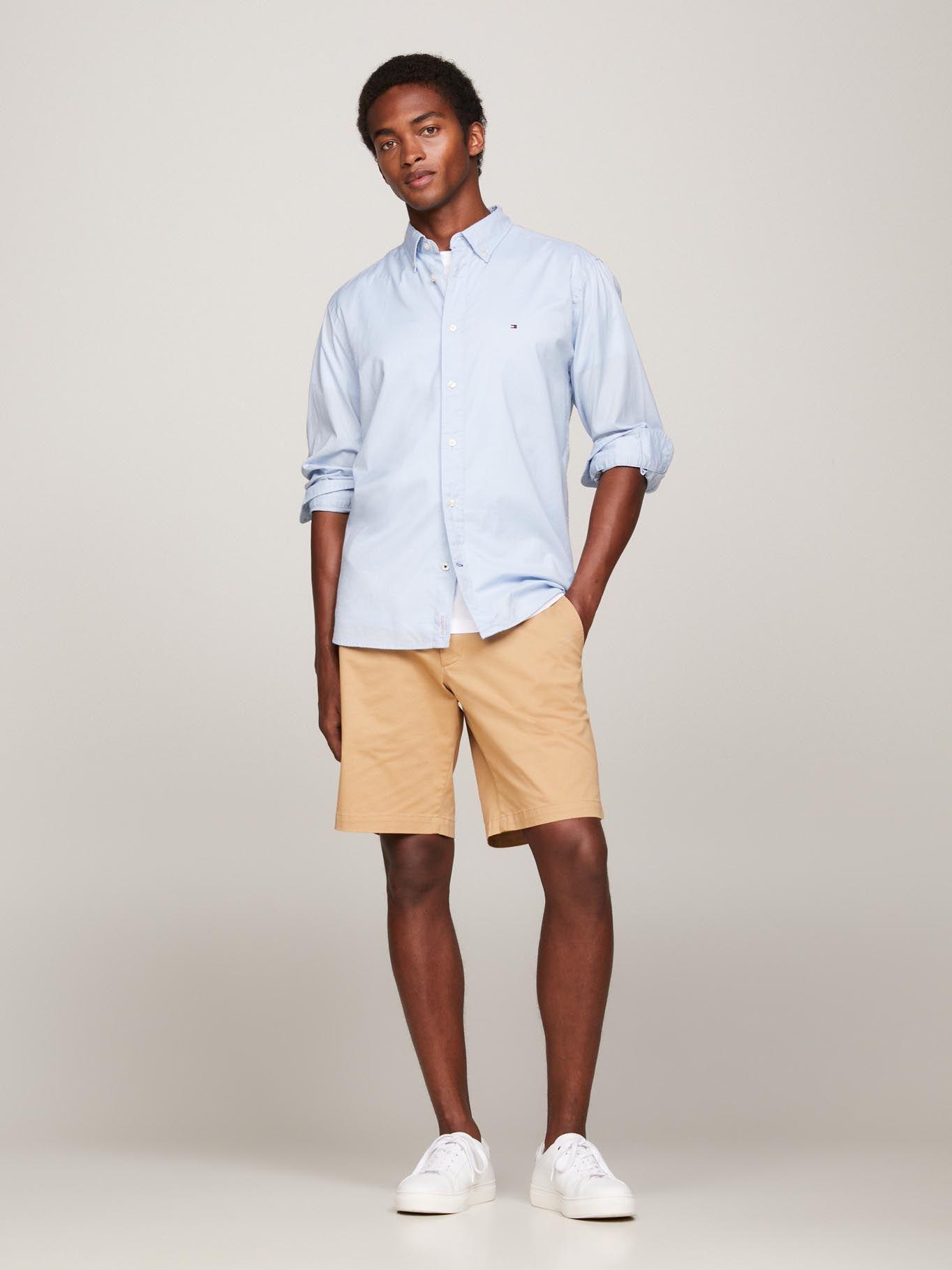 Camisa Core Flex De Popelín Celeste Tommy Hilfiger-1