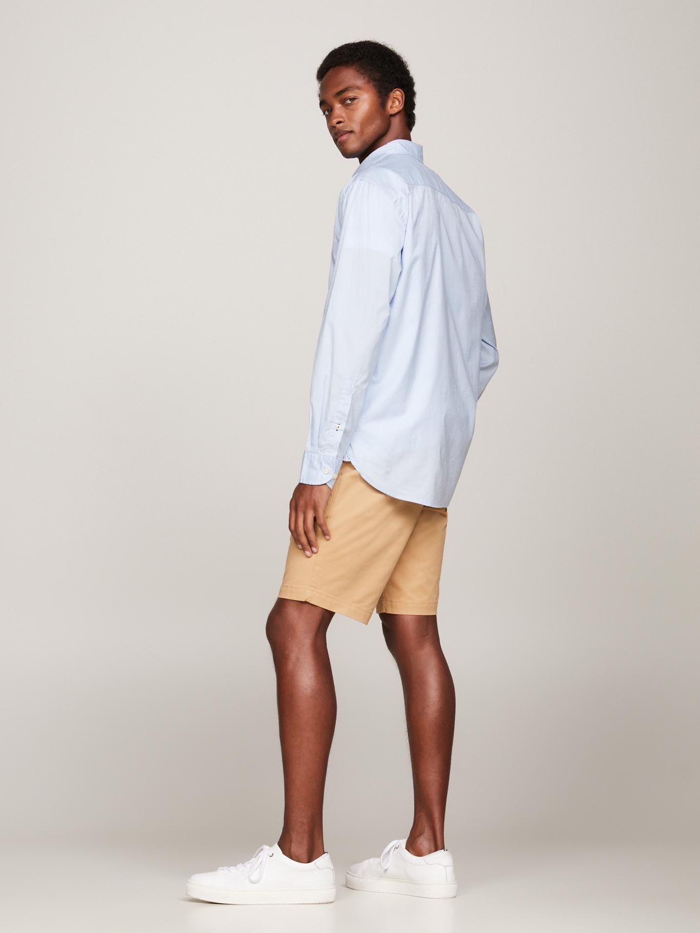 Camisa Core Flex De Popelín Celeste Tommy Hilfiger-4