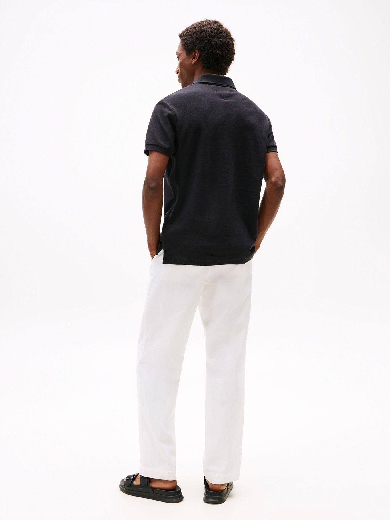 Polo Con Logo De Monogram Negro Tommy Hilfiger-2