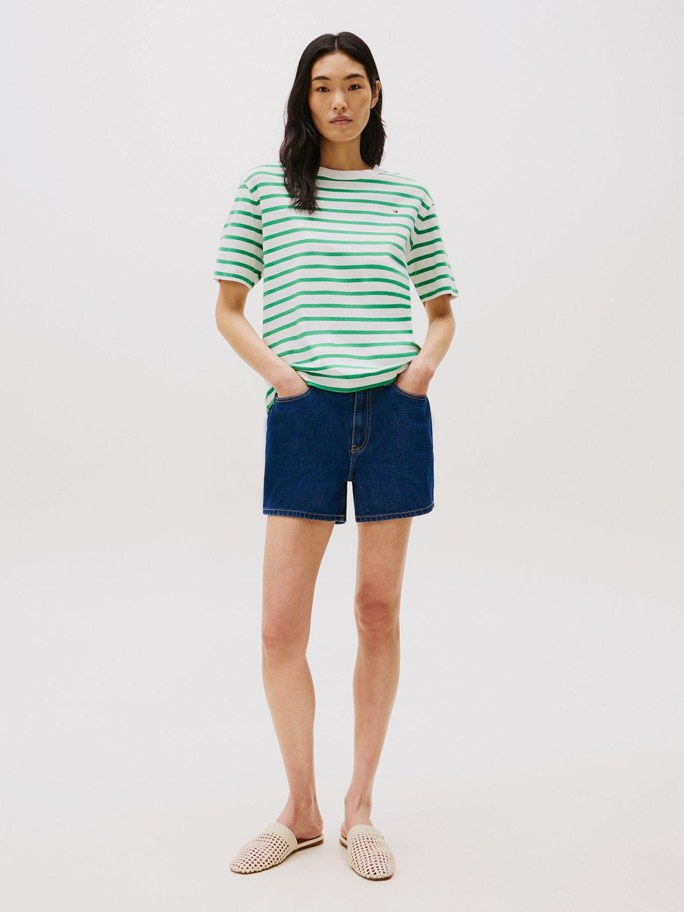 Short Denim De Talle Alto Azul Tommy Hilfiger-0