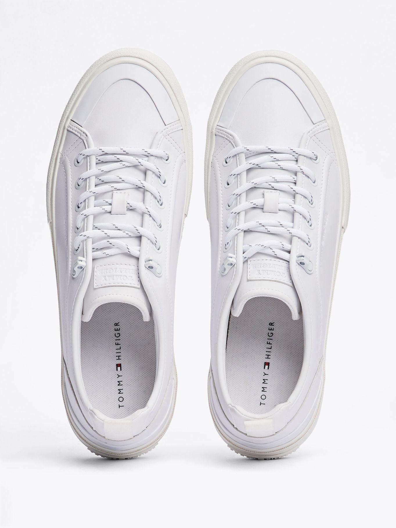 Zapatillas Vulcanizadas Cleat De Cuero Blanco Tommy Hilfiger-2