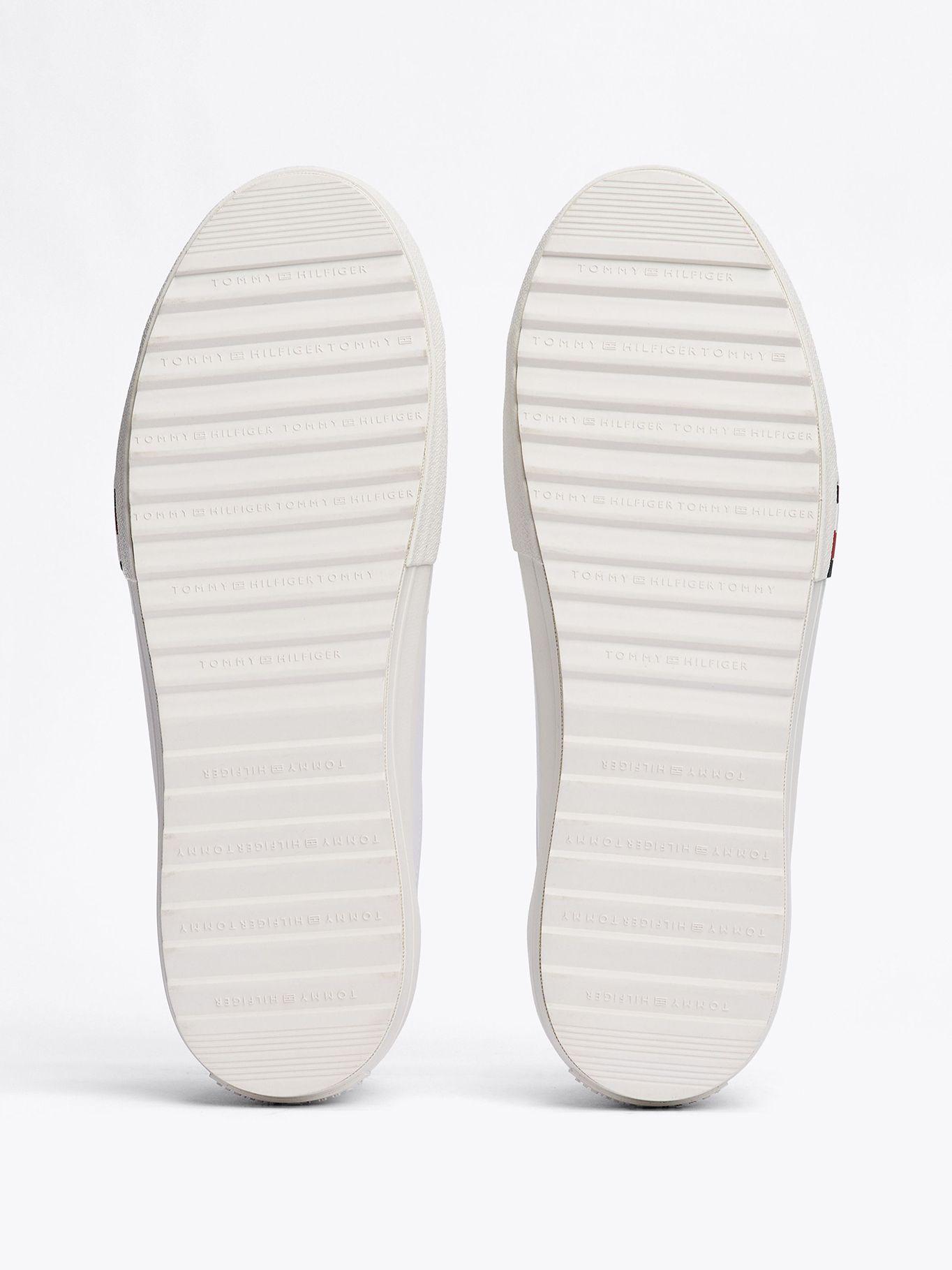 Zapatillas Vulcanizadas Cleat De Cuero Blanco Tommy Hilfiger-3