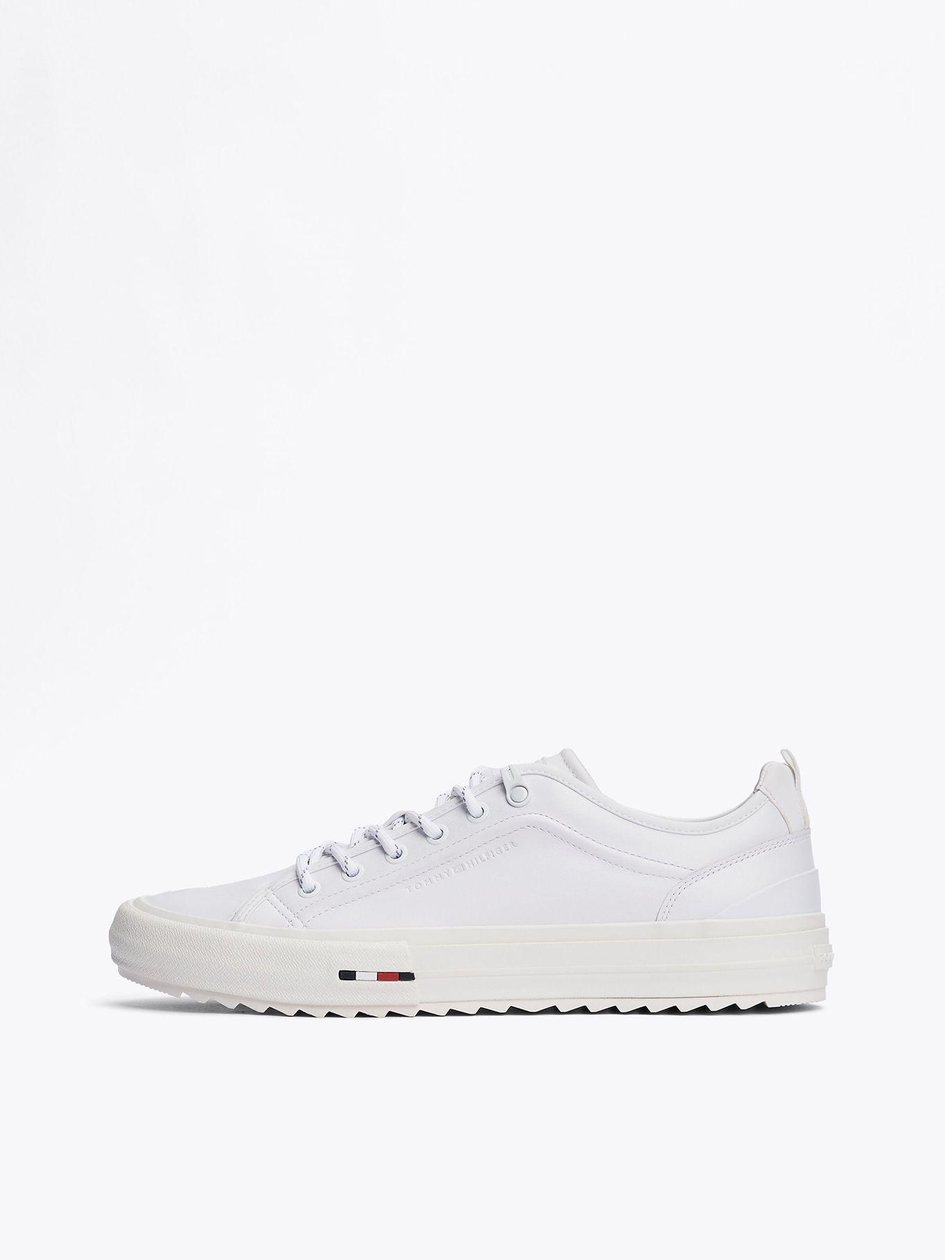 Zapatillas Vulcanizadas Cleat De Cuero Blanco Tommy Hilfiger-5