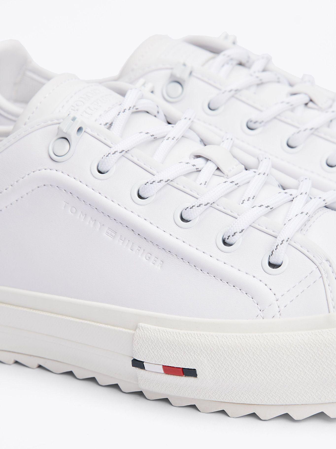 Zapatillas Vulcanizadas Cleat De Cuero Blanco Tommy Hilfiger-6