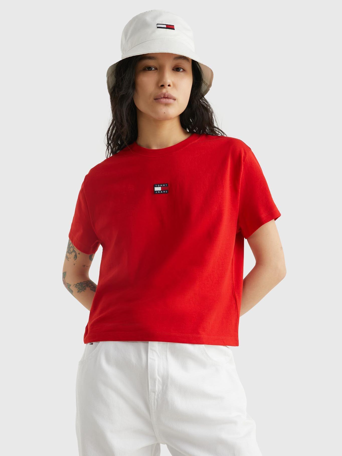 Polera Classic Con Parche Rojo Tommy Jeans-0