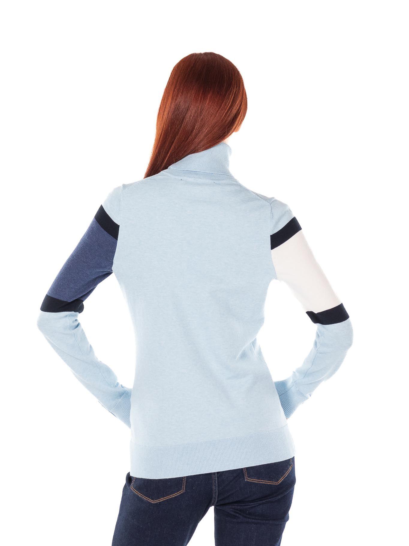 Sweater Cuello Alto Logo Flag Celeste Tommy Hilfiger-2