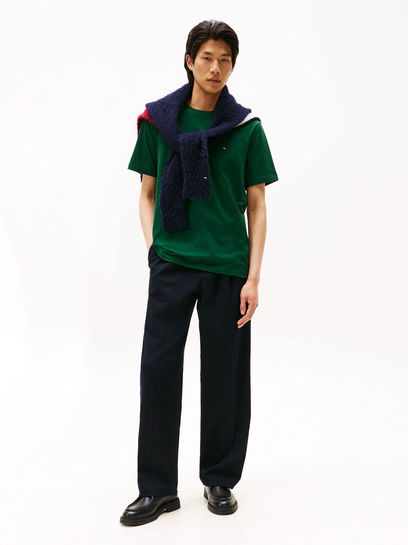 Polera Essent Cotton Neck Regular Verde Tommy Hilfiger-1