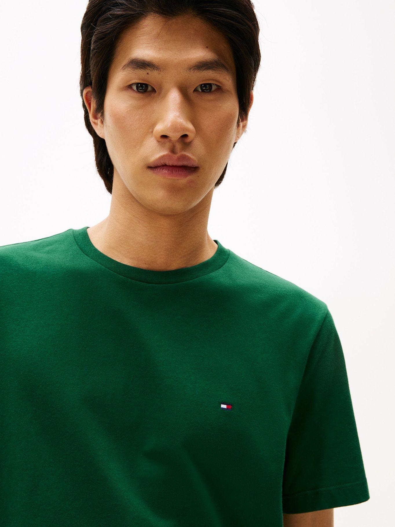 Polera Essent Cotton Neck Regular Verde Tommy Hilfiger-3