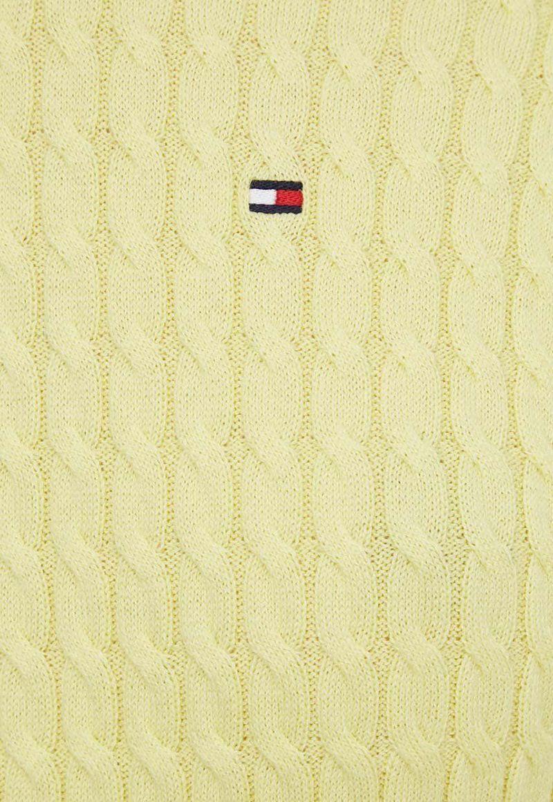 Sweater Relaxed Punto Trenzado Amarillo Tommy Hilfiger-4