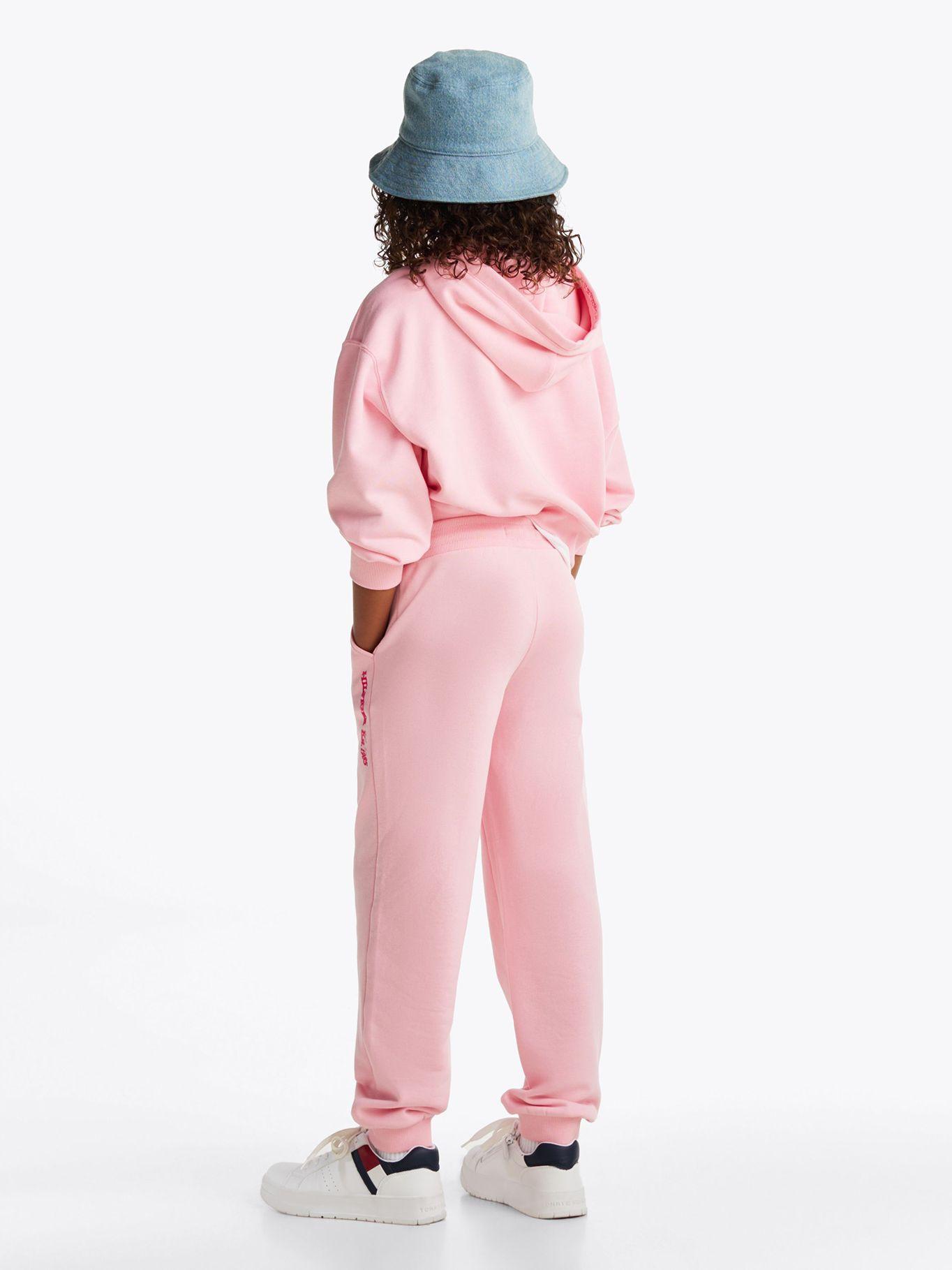 Joggers De Niña Relaxed Con Logo Rosado Tommy Hilfiger-2