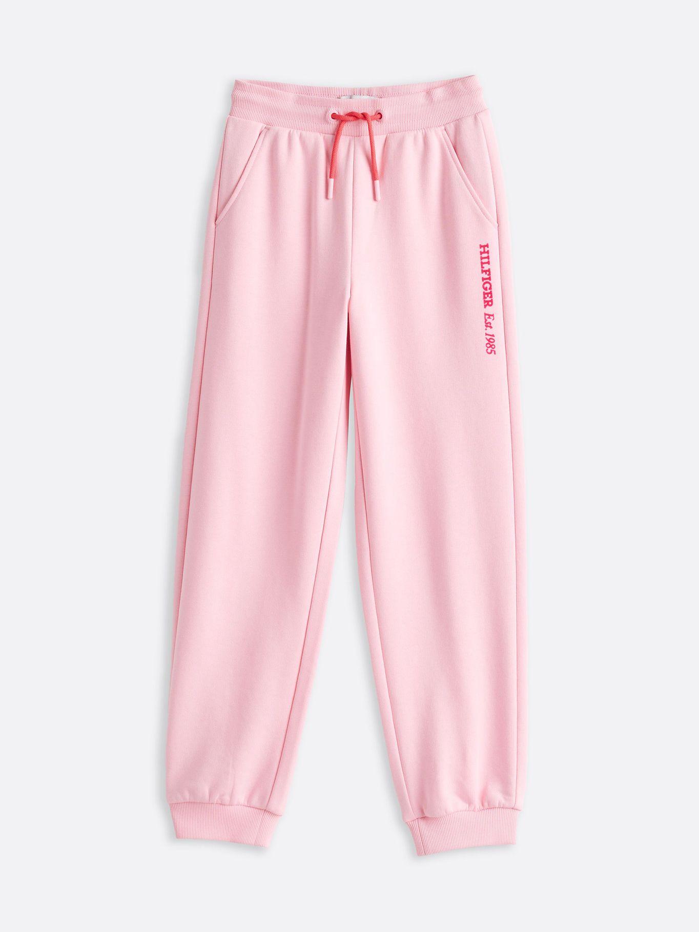 Joggers De Niña Relaxed Con Logo Rosado Tommy Hilfiger-4