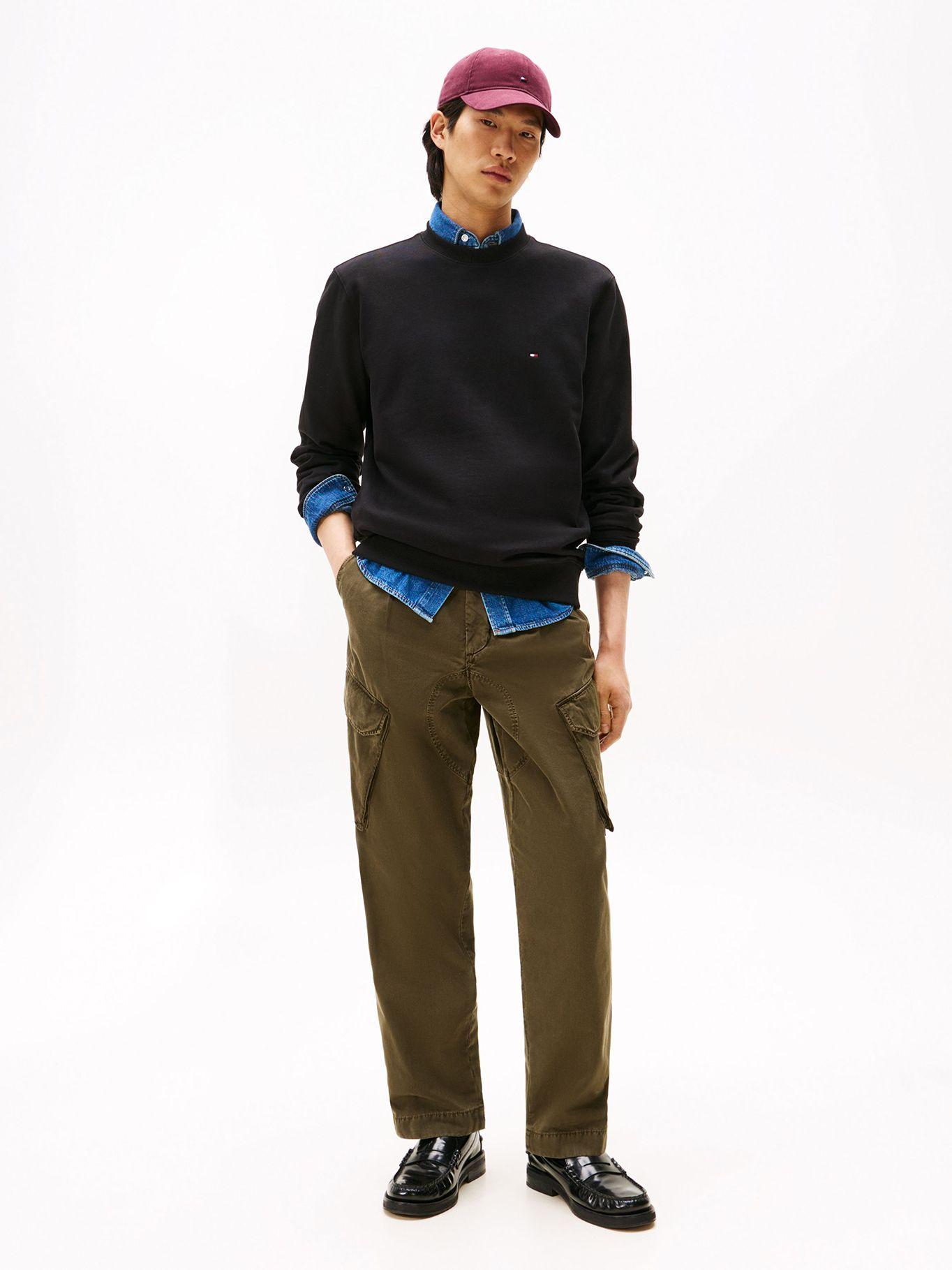 Polerón Solid Con Cuello Redondo Negro Tommy Hilfiger-1