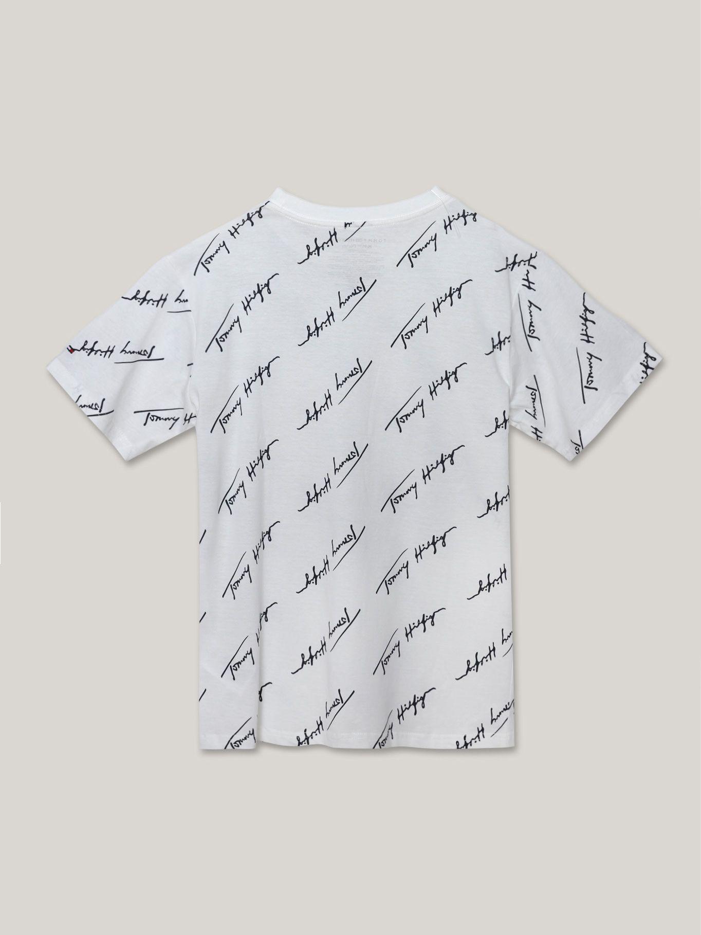 Polera De Niño Angled Script Logo Blanco Tommy Hilfiger-1