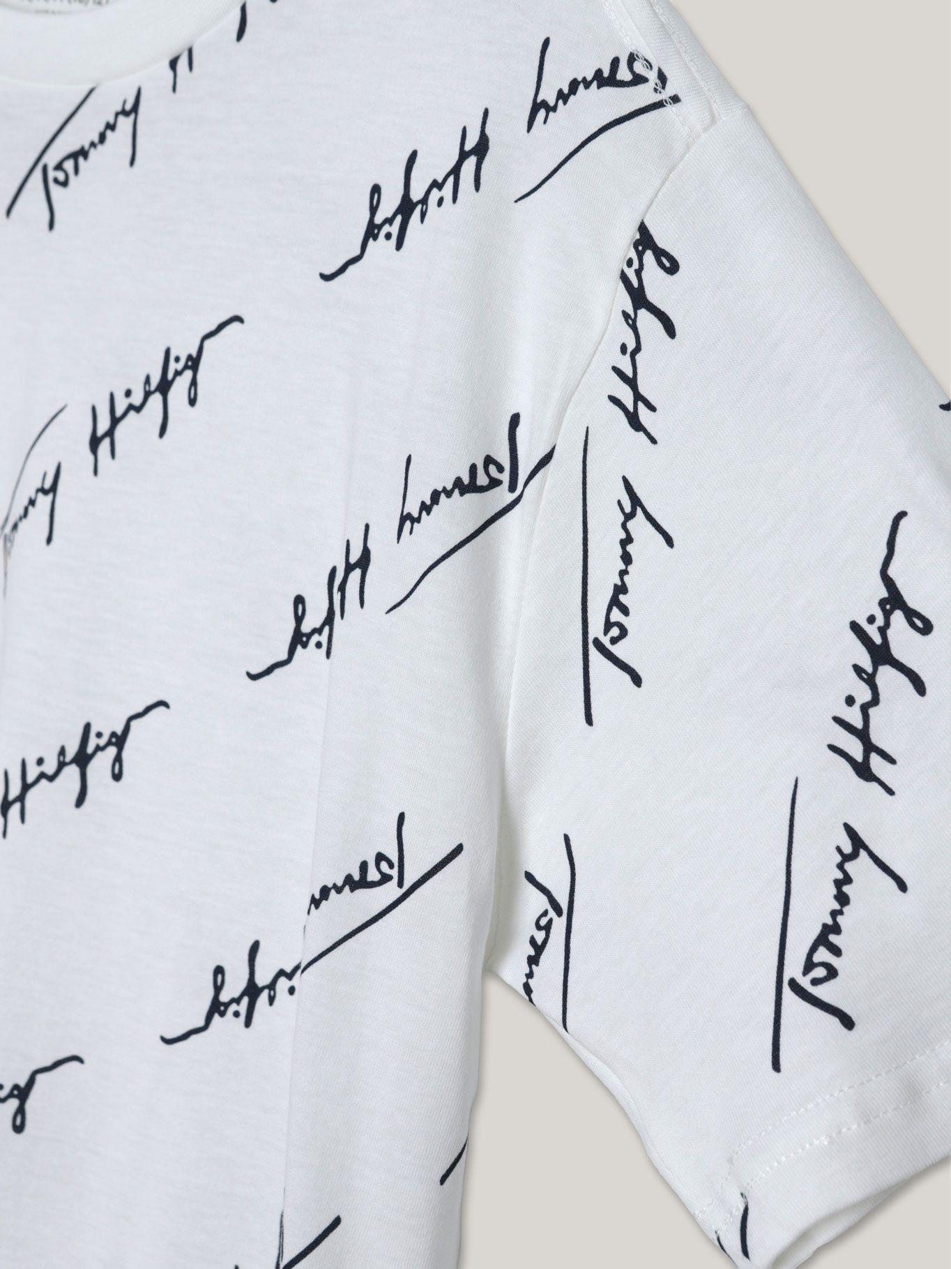 Polera De Niño Angled Script Logo Blanco Tommy Hilfiger-2