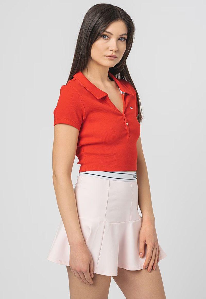 Polera Crop Con Logo Rojo Tommy Jeans-2