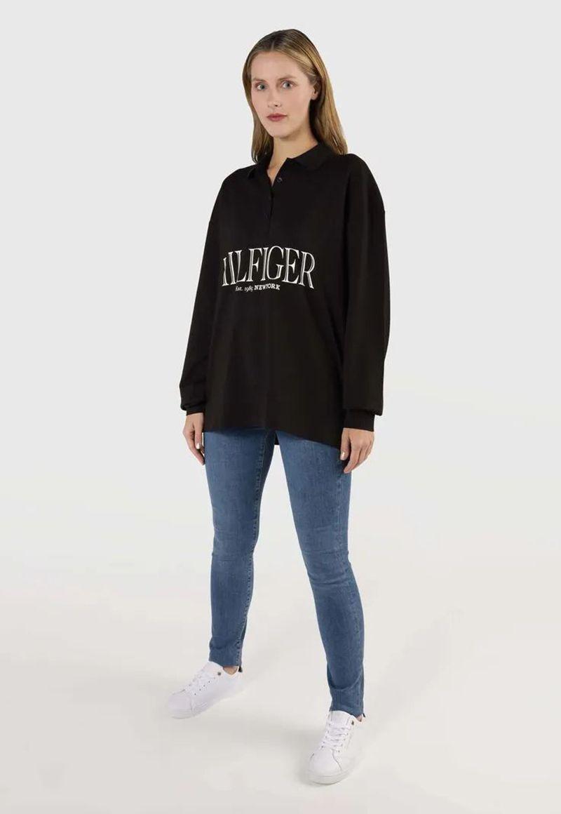 POLO BOYFRIEND LOGO NEGRO TOMMY HILFIGER-1