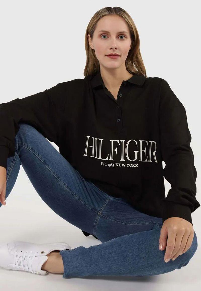 POLO BOYFRIEND LOGO NEGRO TOMMY HILFIGER-3