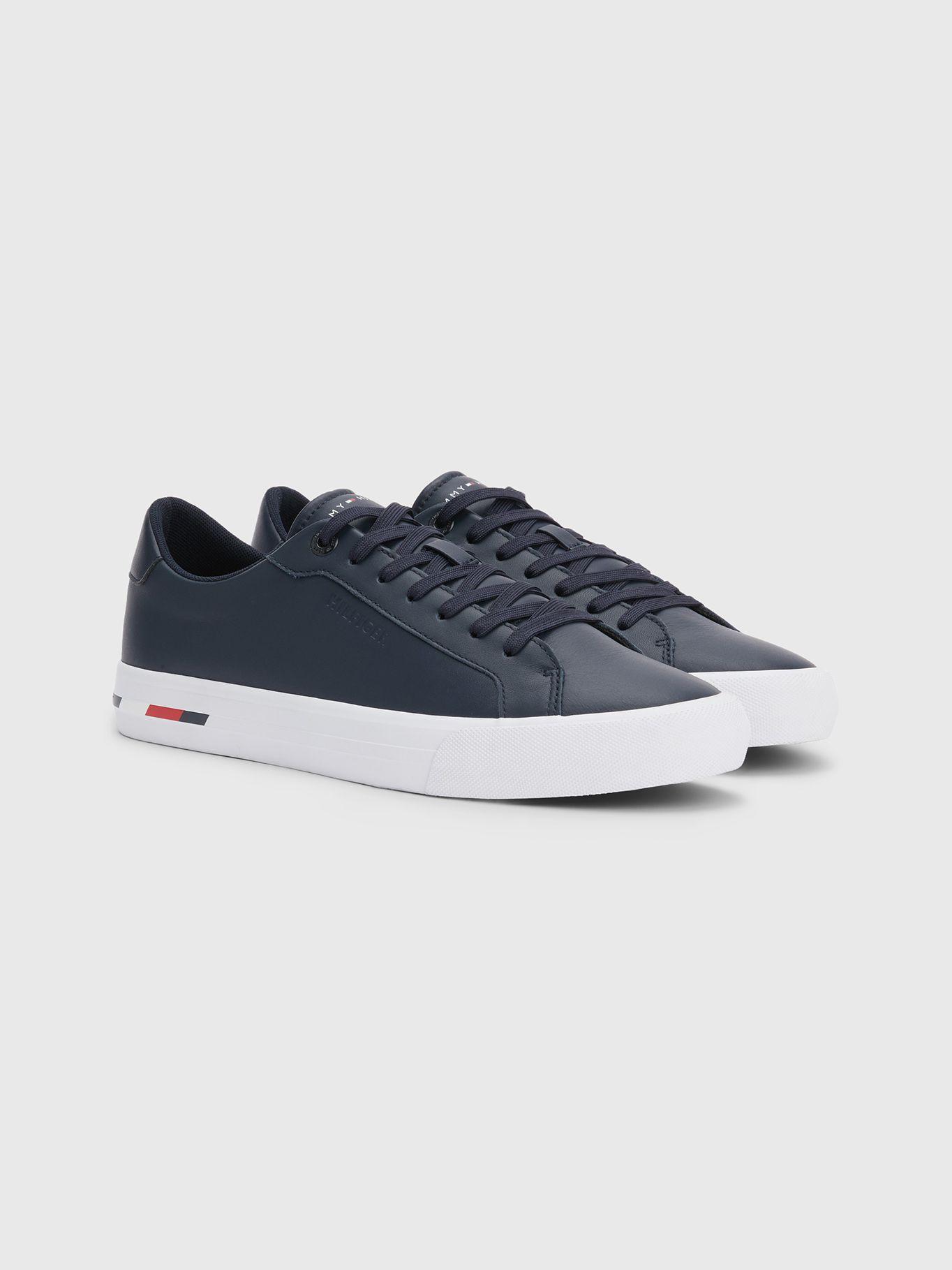 Zapatillas Modern De Cuero Azul Tommy Hilfiger-0
