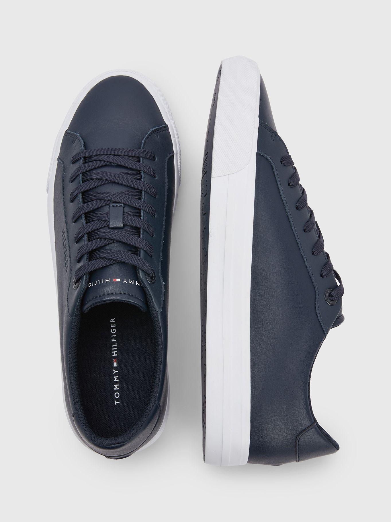 Zapatillas Modern De Cuero Azul Tommy Hilfiger-1