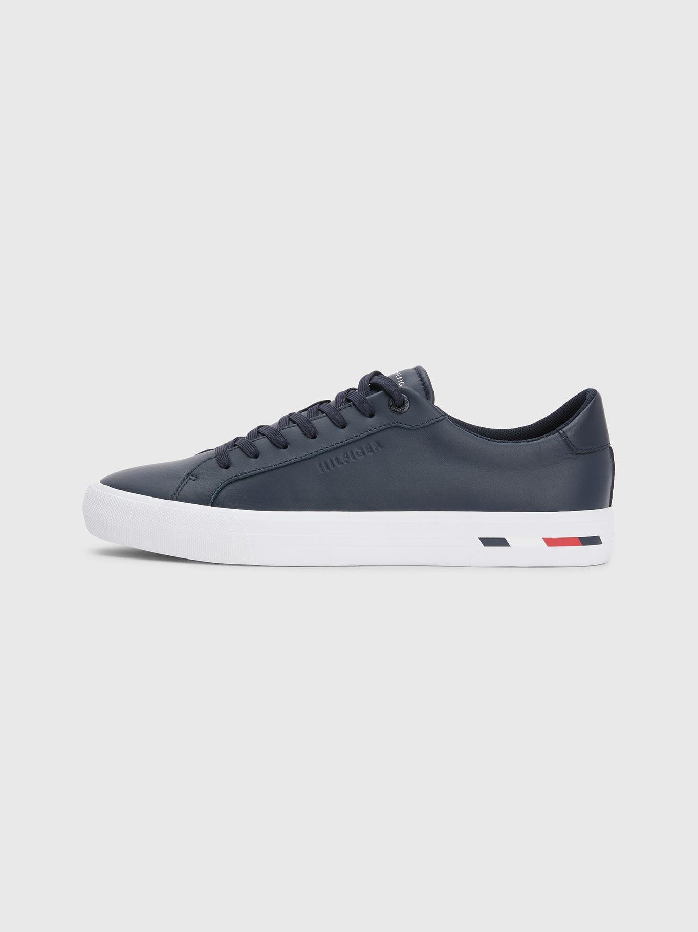 Zapatillas Modern De Cuero Azul Tommy Hilfiger-2