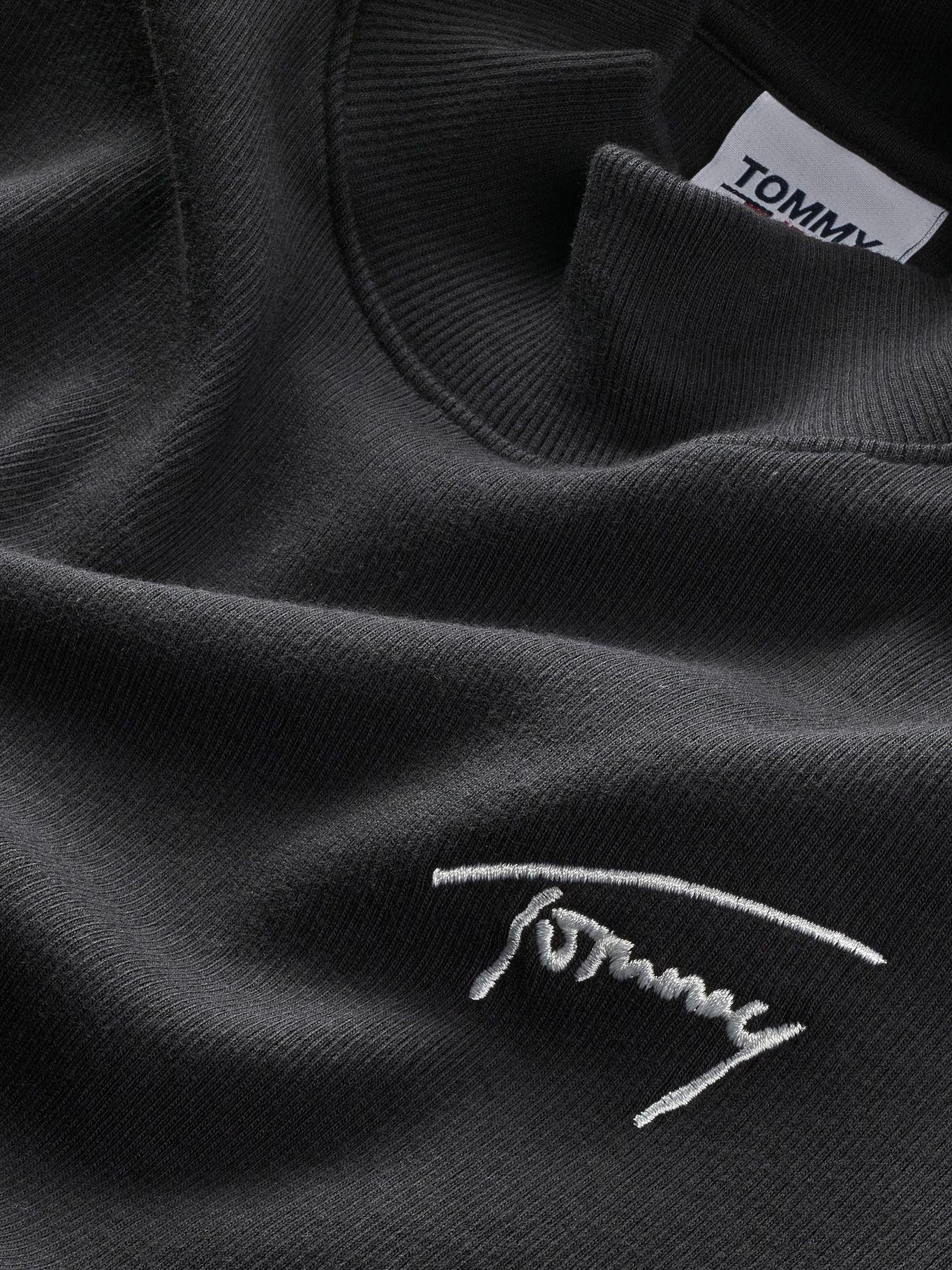 Polera Baby Crop Signature Logo Negro Tommy Jeans-4