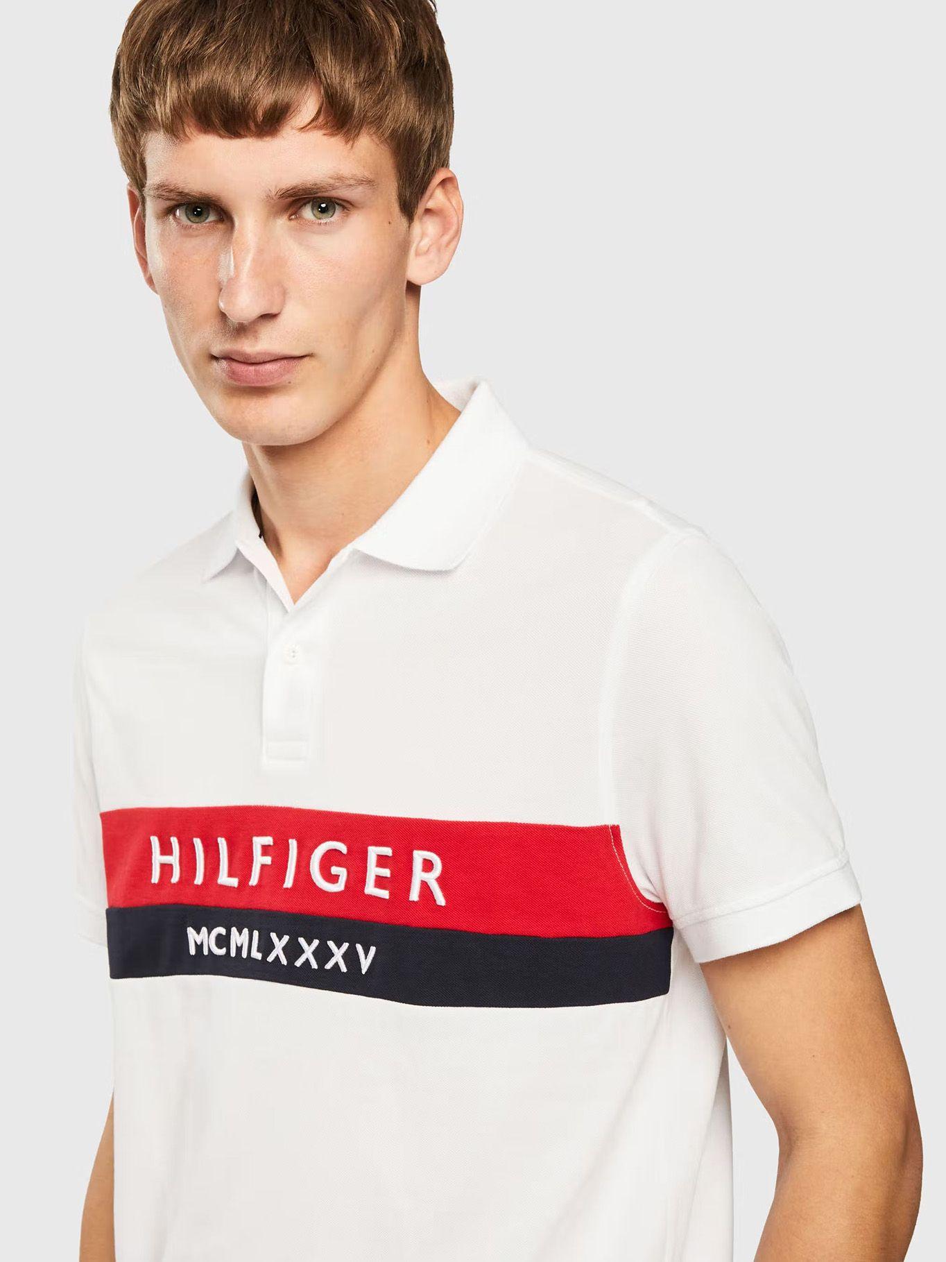 Polo Chest Logo Regular Fit Blanco Tommy Hilfiger-3