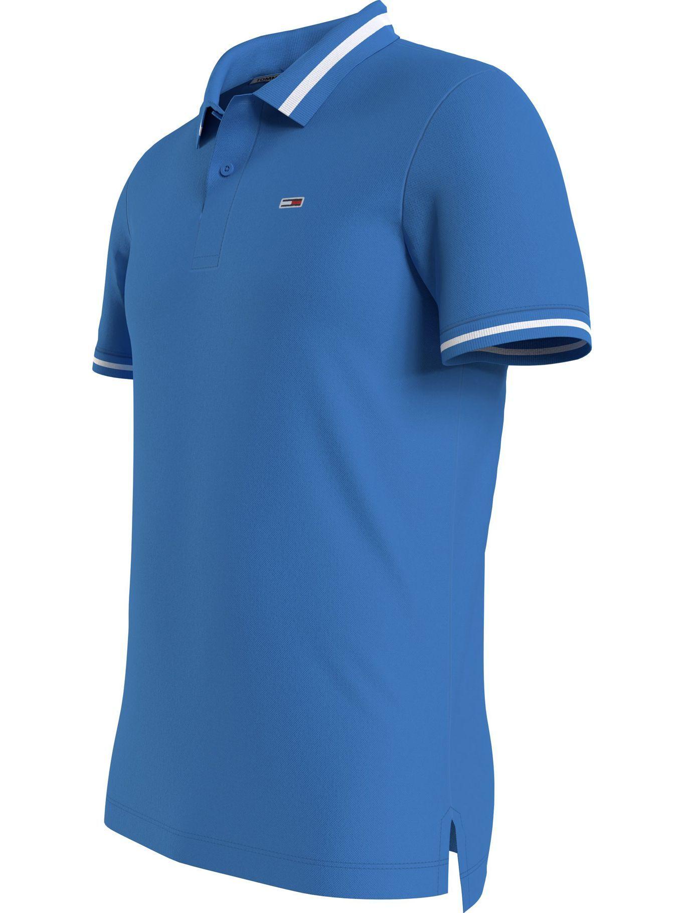 Polo Logo Ribeteado Slim Fit Celeste Tommy Jeans-2