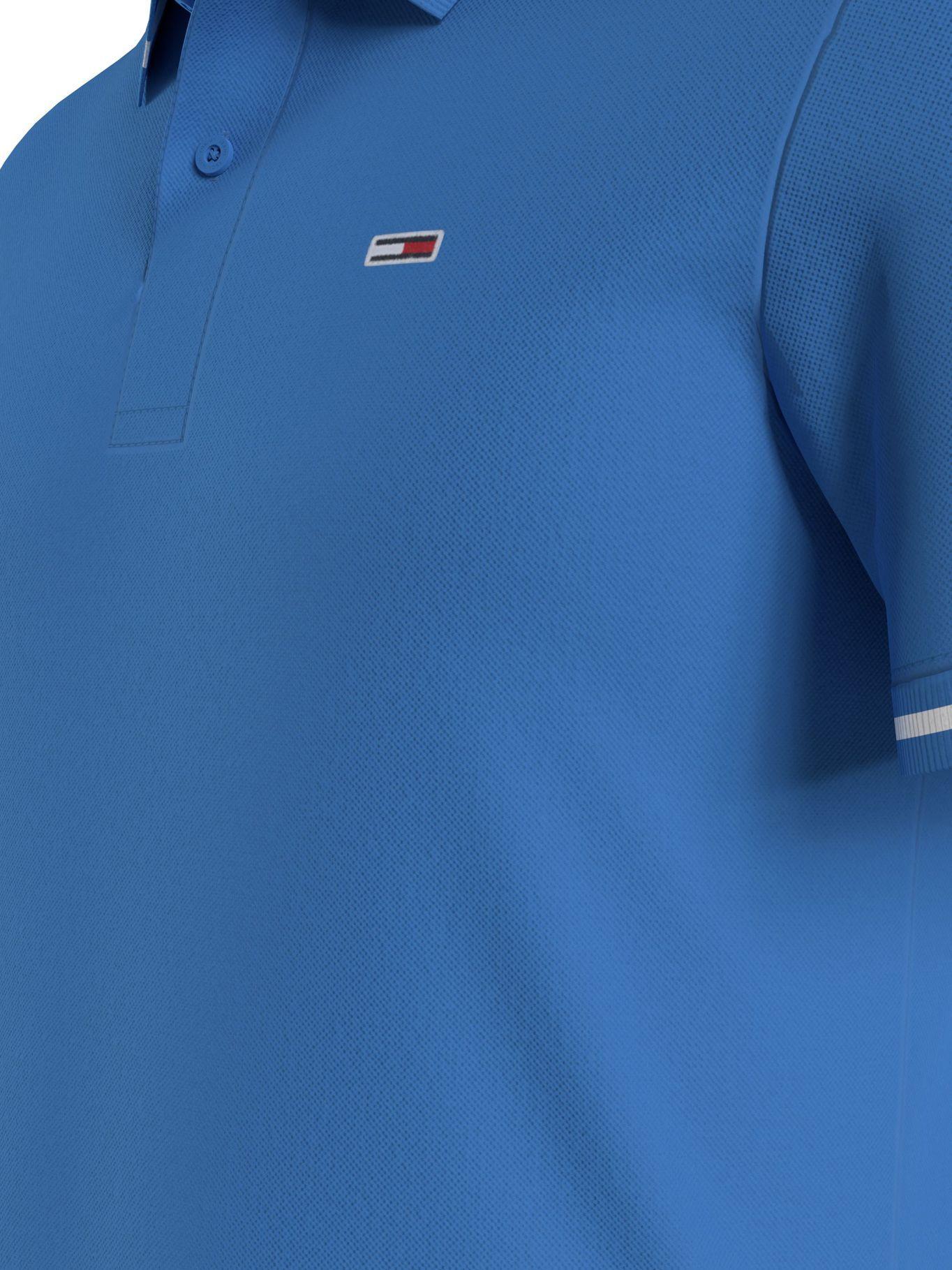 Polo Logo Ribeteado Slim Fit Celeste Tommy Jeans-4