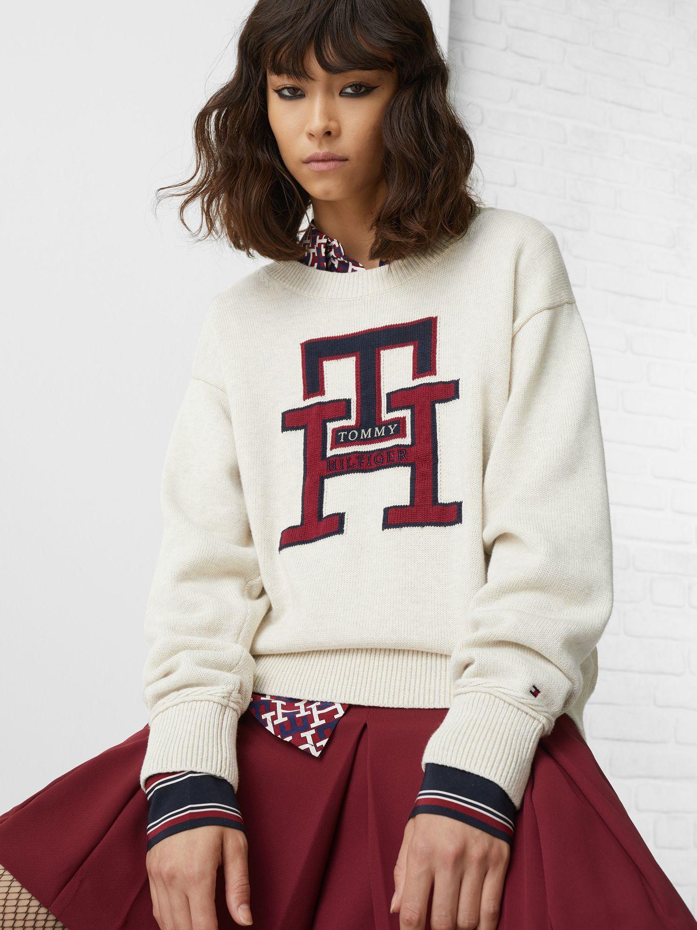 Sweater Logo Monogram Blanco Tommy Hilfiger-3