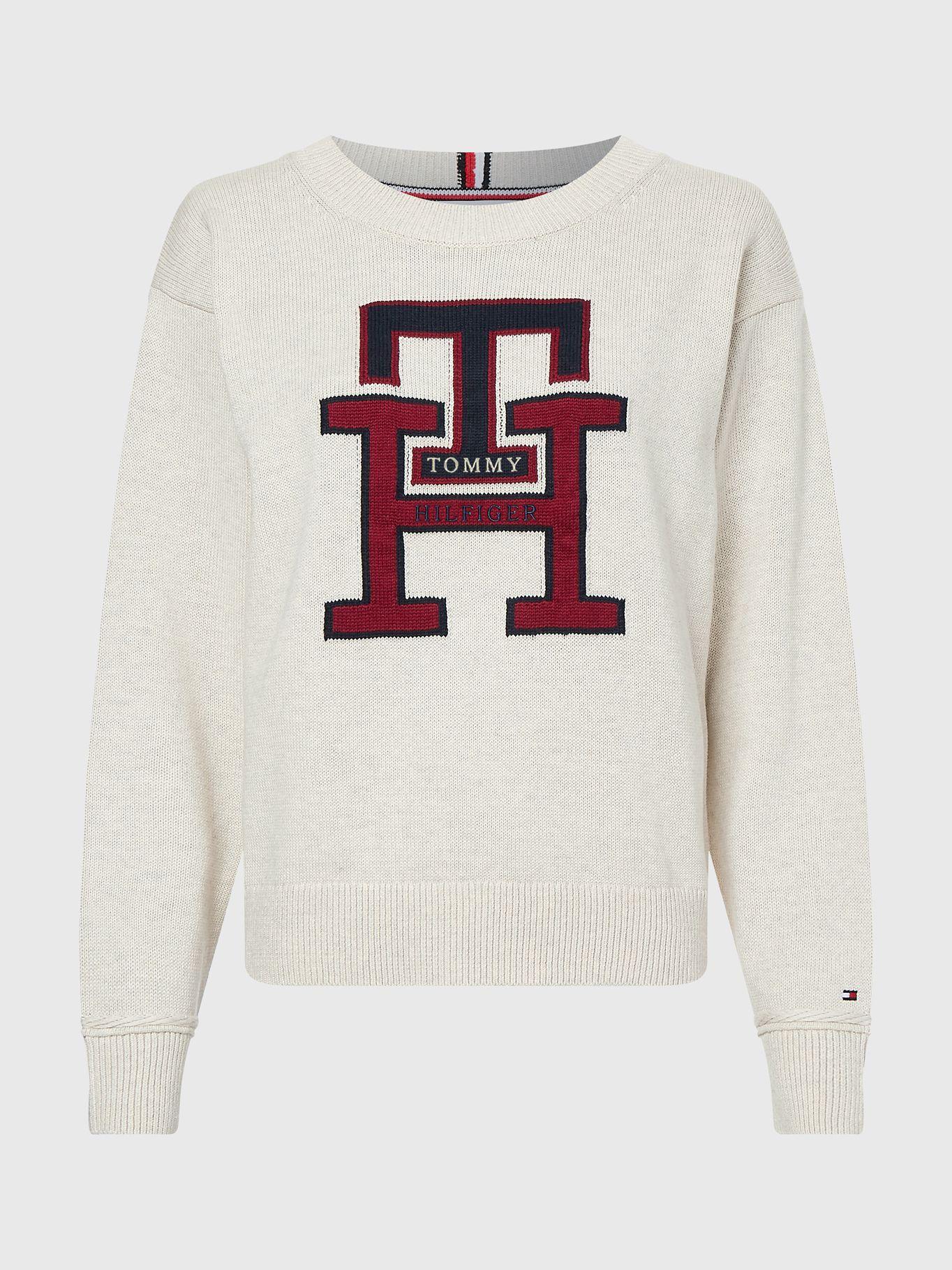 Sweater Logo Monogram Blanco Tommy Hilfiger-5