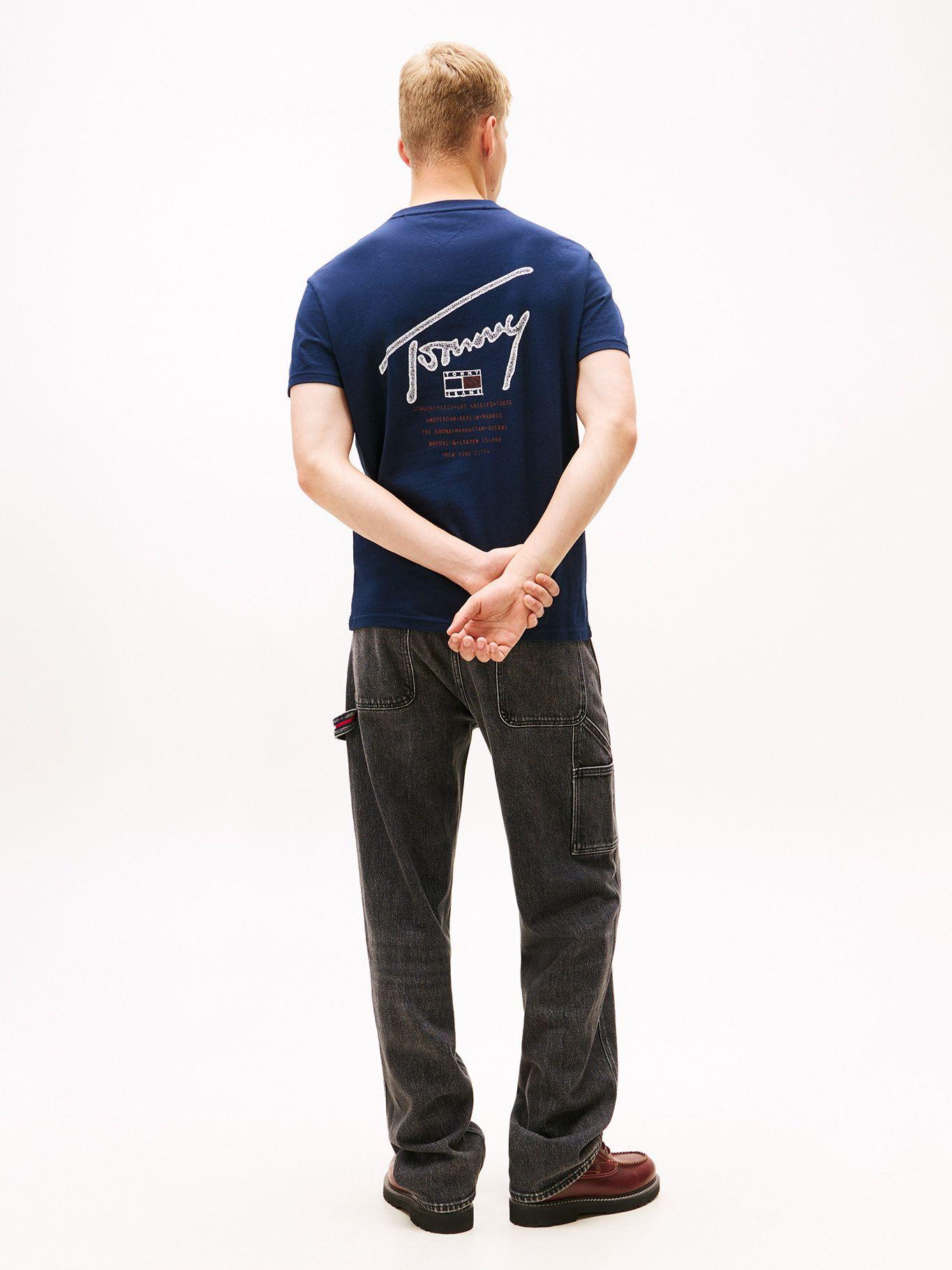 Polera Con Logo Signature Regular Fit Tommy Jeans Azul-2