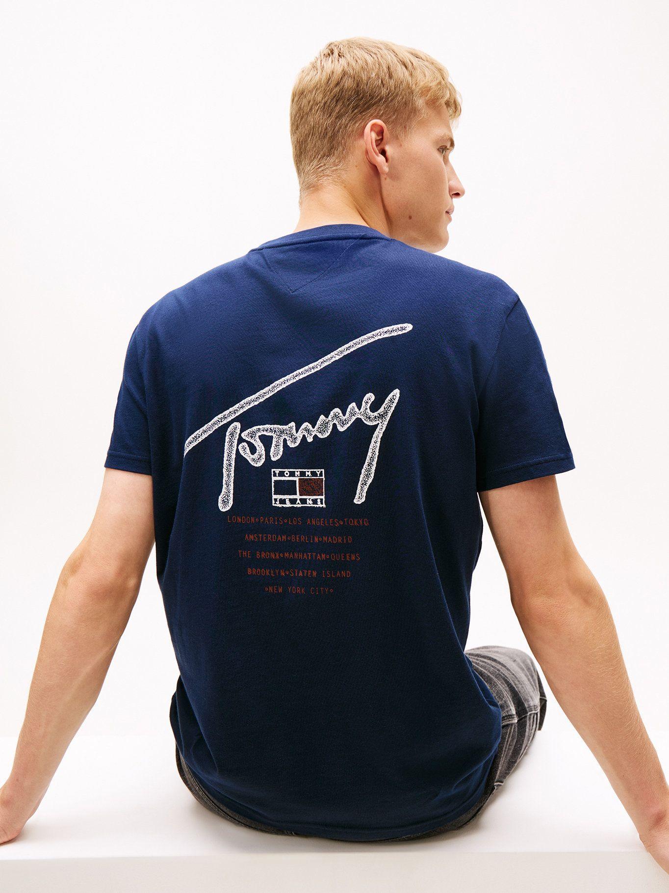 Polera Con Logo Signature Regular Fit Tommy Jeans Azul-3
