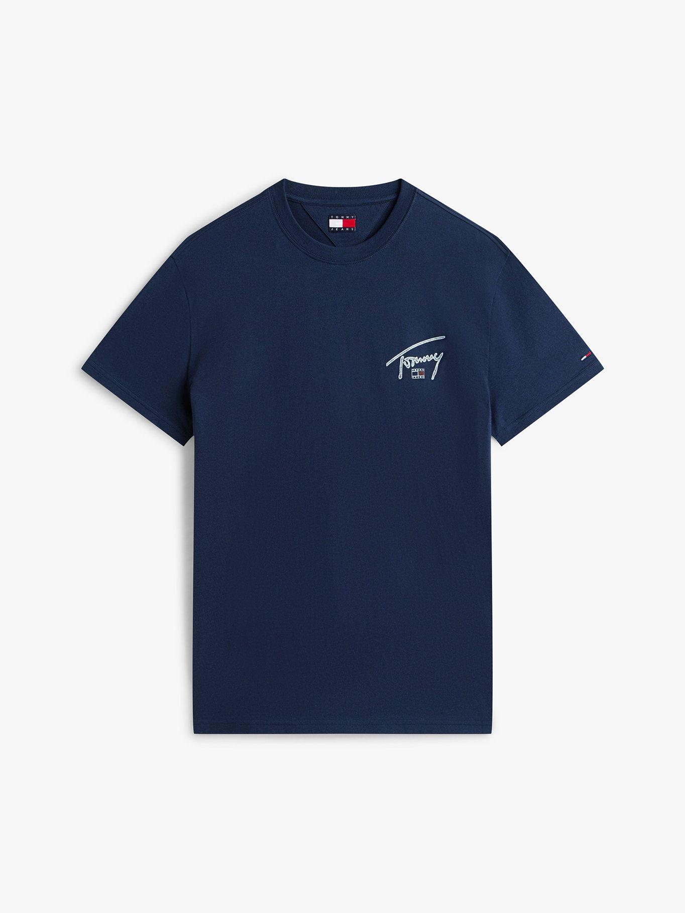 Polera Con Logo Signature Regular Fit Tommy Jeans Azul-4