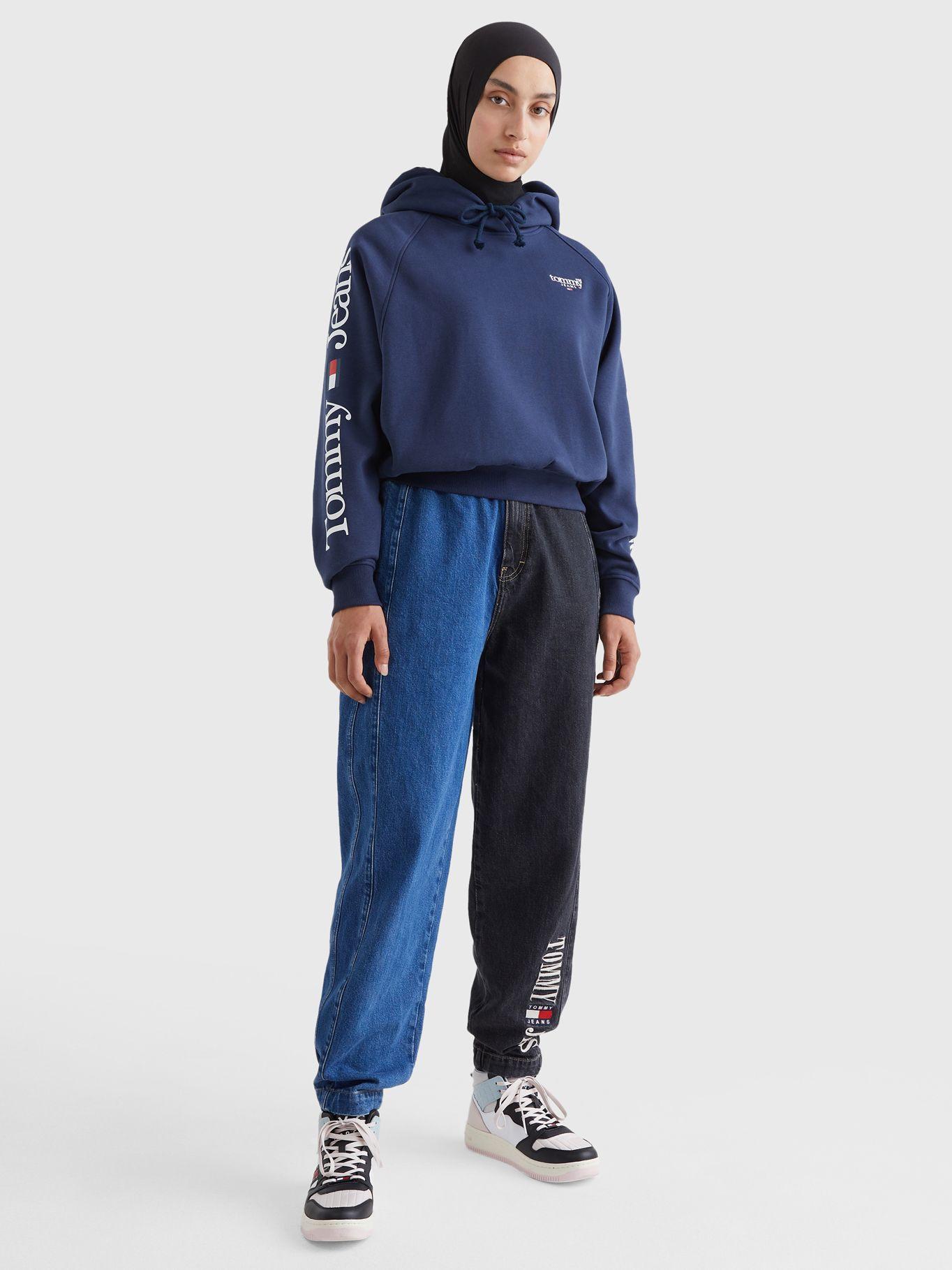 Polerón Hoodie Relaxed Lower Logo Azul Tommy Jeans-1