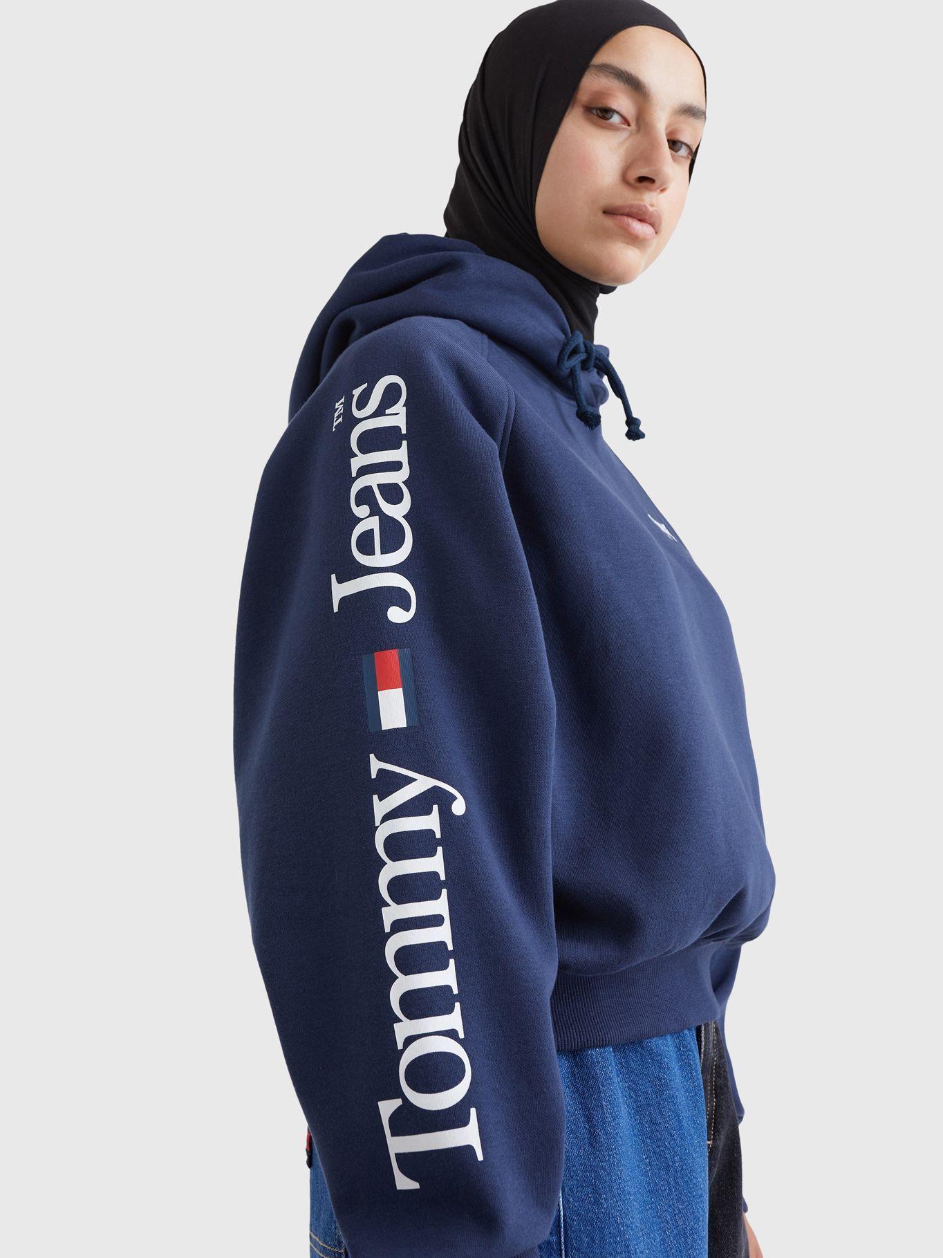 Polerón Hoodie Relaxed Lower Logo Azul Tommy Jeans-3