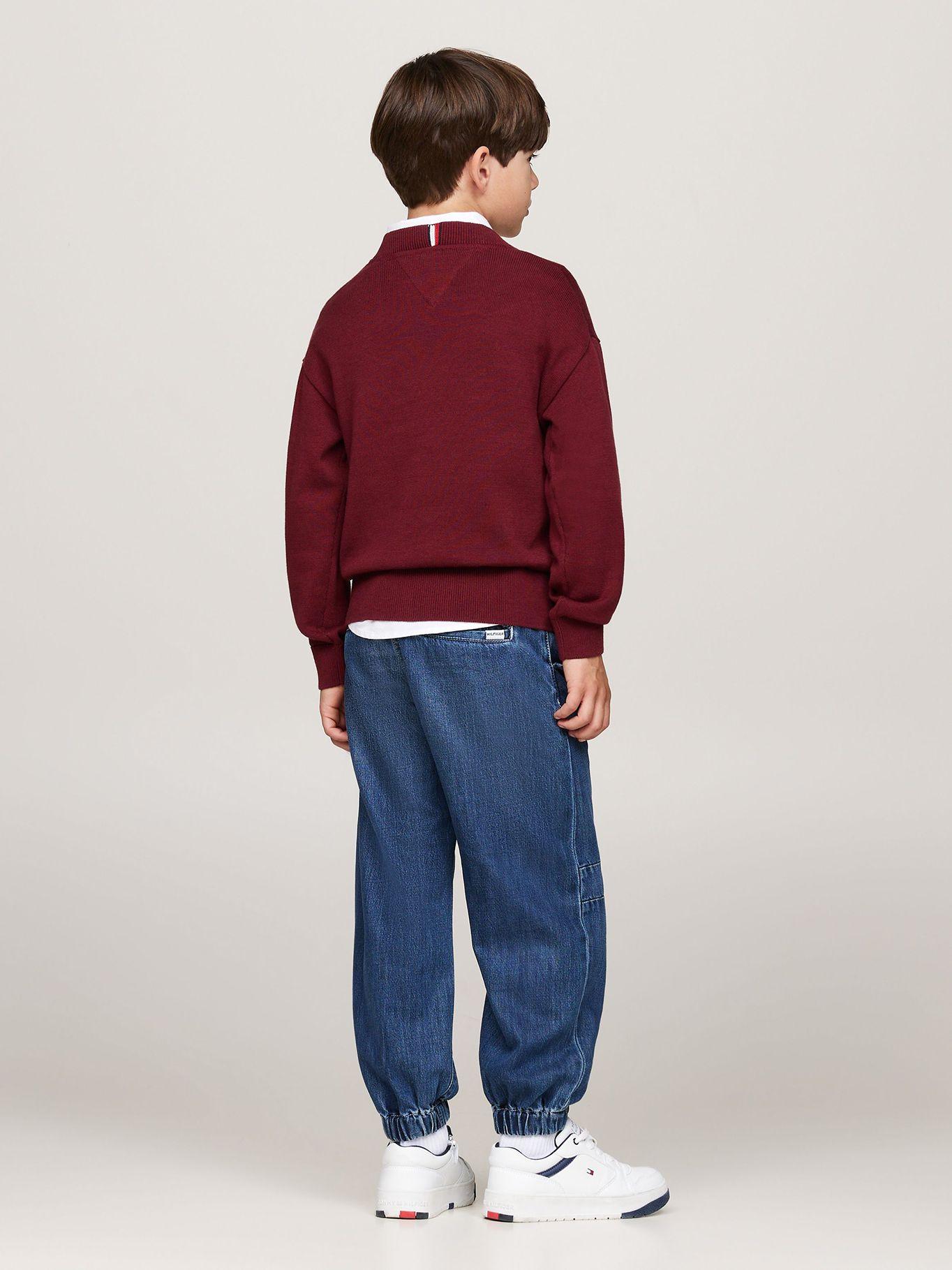 Sweater De Niño Essential Burdeo Tommy Hilfiger-2