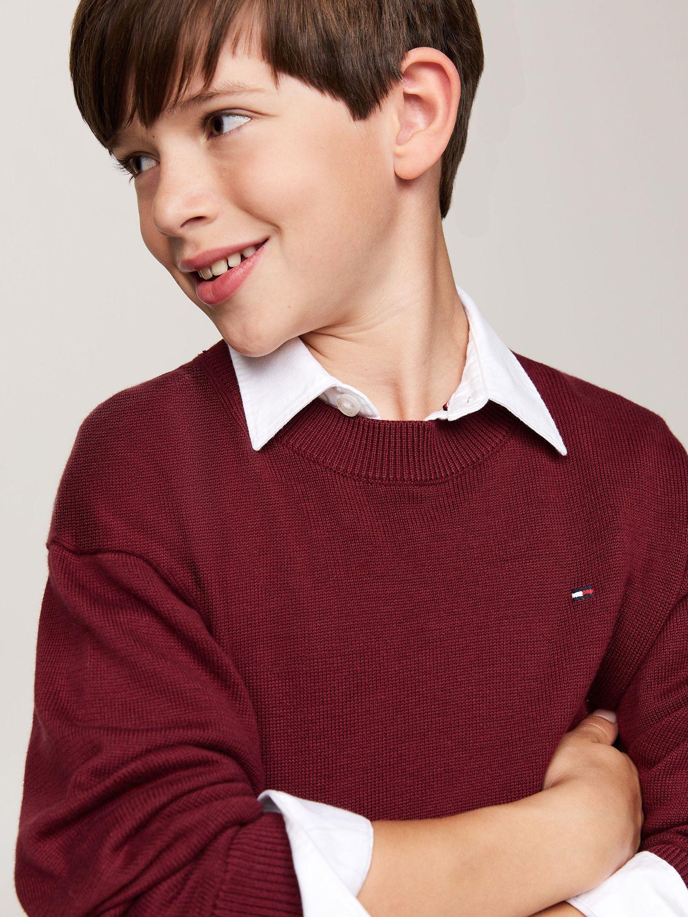 Sweater De Niño Essential Burdeo Tommy Hilfiger-3