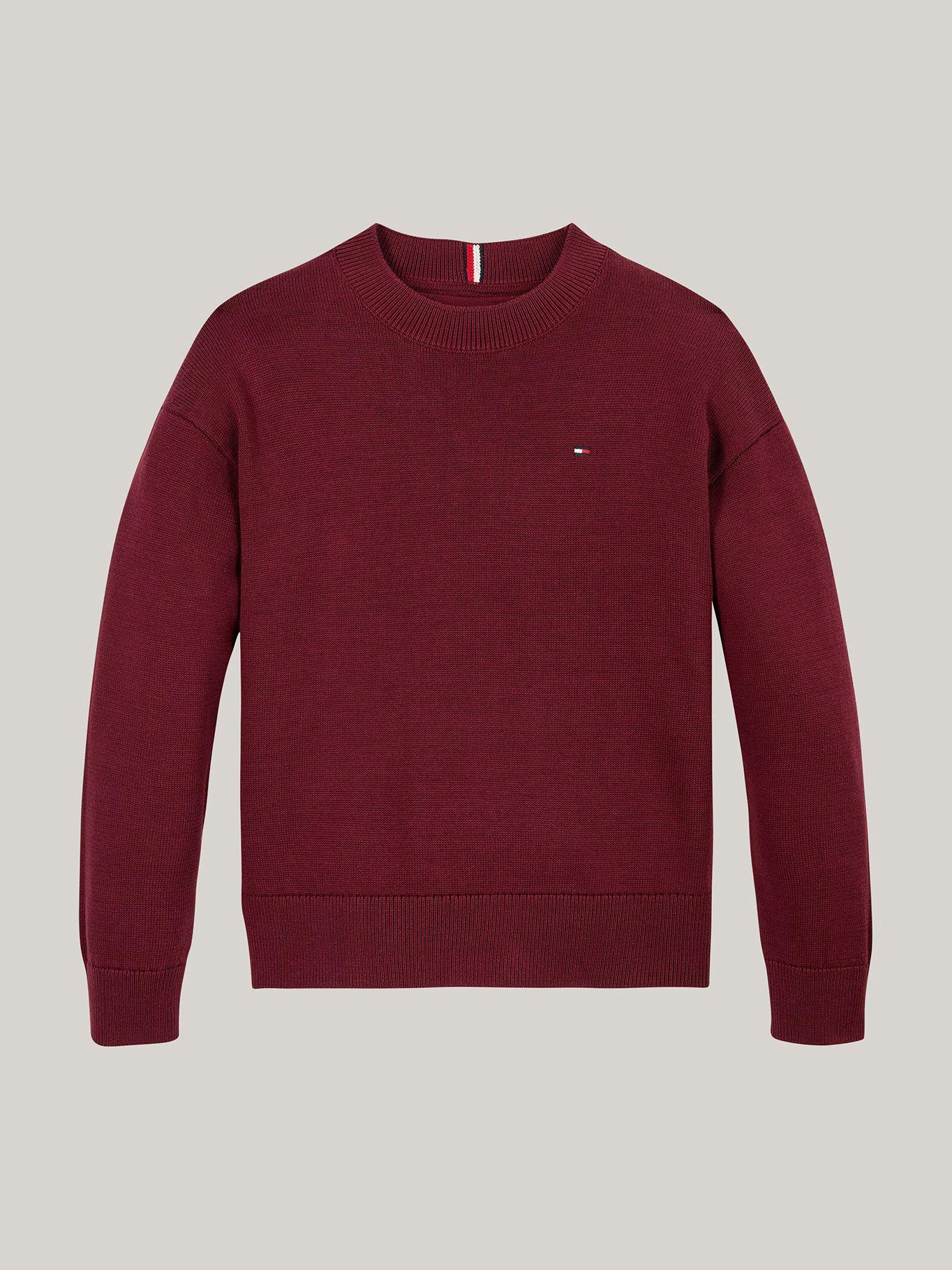 Sweater De Niño Essential Burdeo Tommy Hilfiger-4