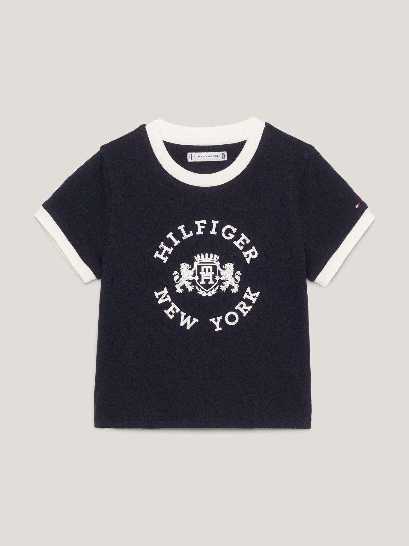 Polera Crest Entallada Azul Tommy Hilfiger-0