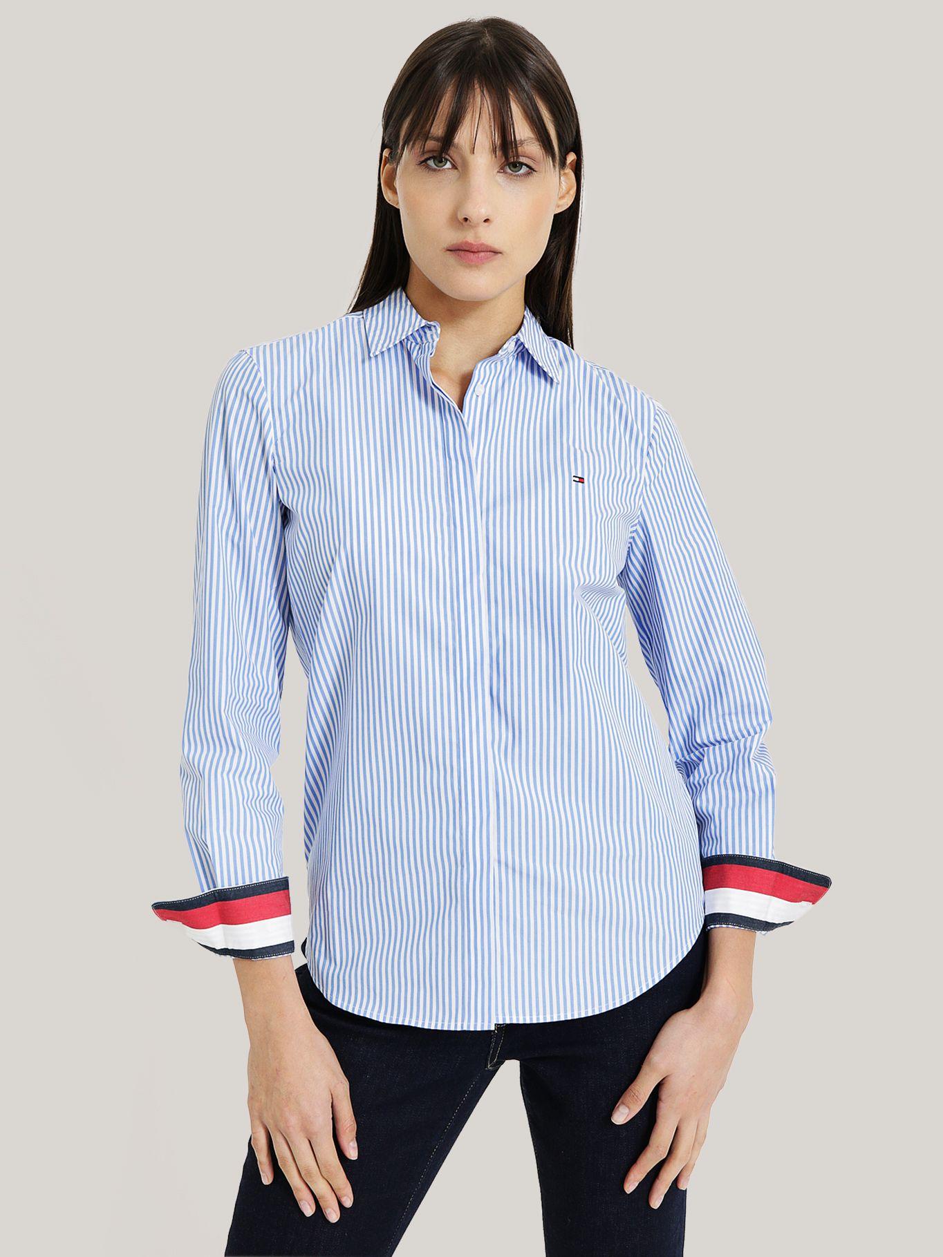 CAMISA DE RAYAS RELAXED Celeste Tommy Hilfiger-0
