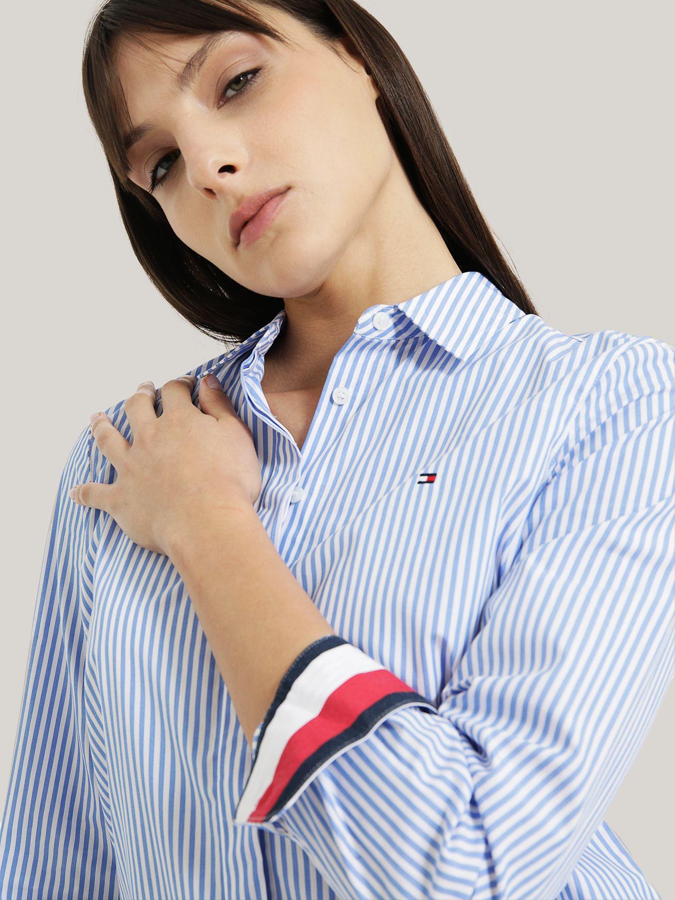 CAMISA DE RAYAS RELAXED Celeste Tommy Hilfiger-3