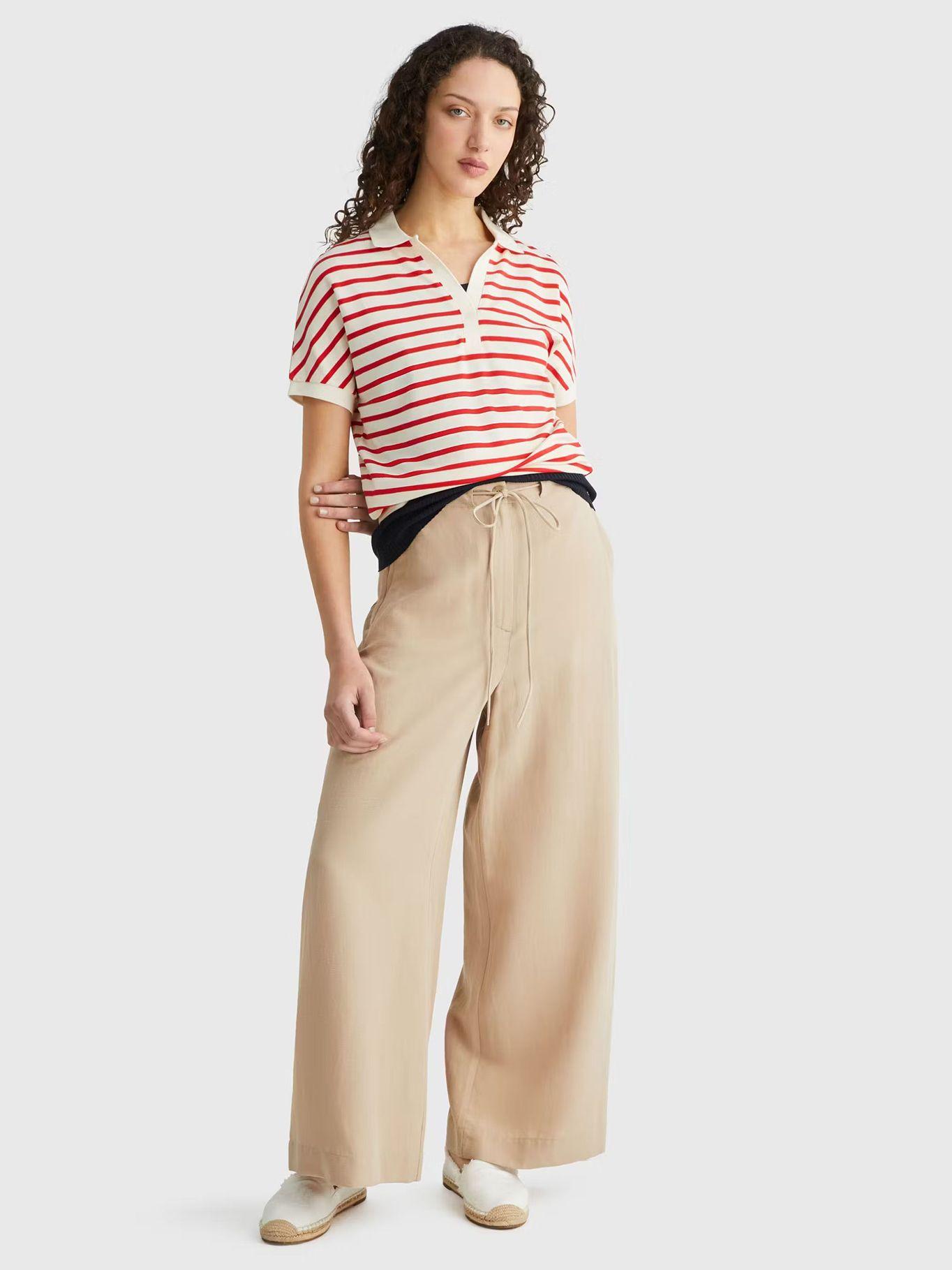 Polo Relaxed Fit A Rayas Rojo Tommy Hilfiger-2