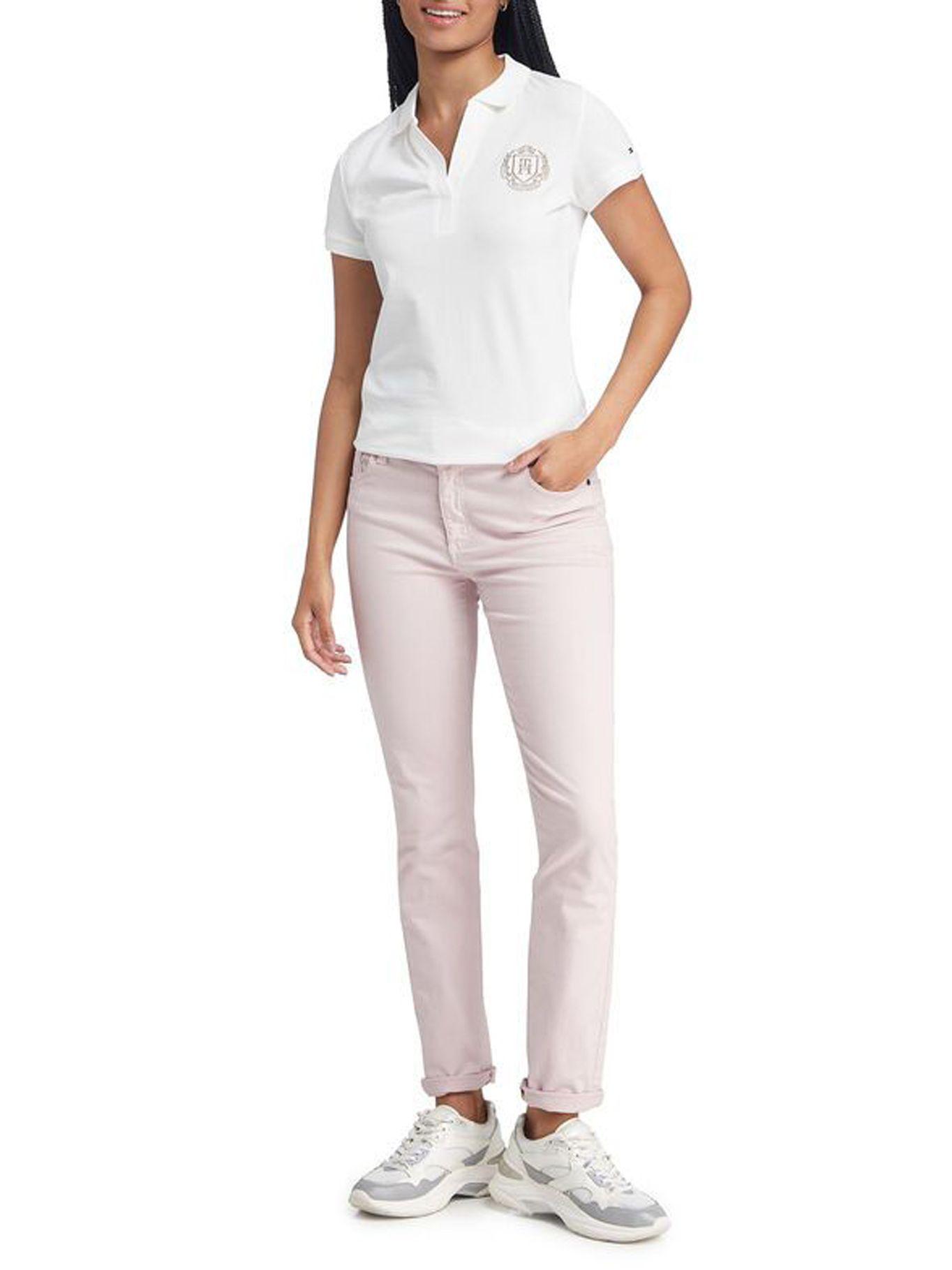 Polo Im Varsity Crest Slim Fit Blanco Tommy Hilfiger-2