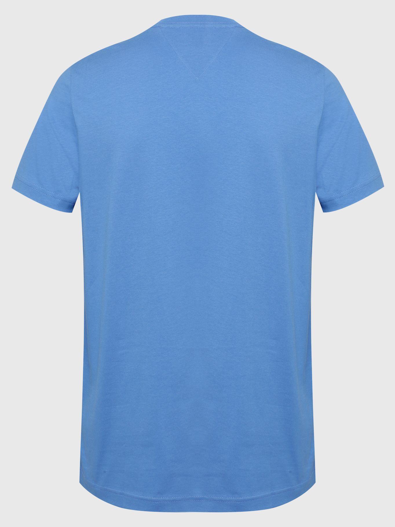 Polera Essential Cotton V-Neck Slim Fit Celeste Tommy Hilfiger-1