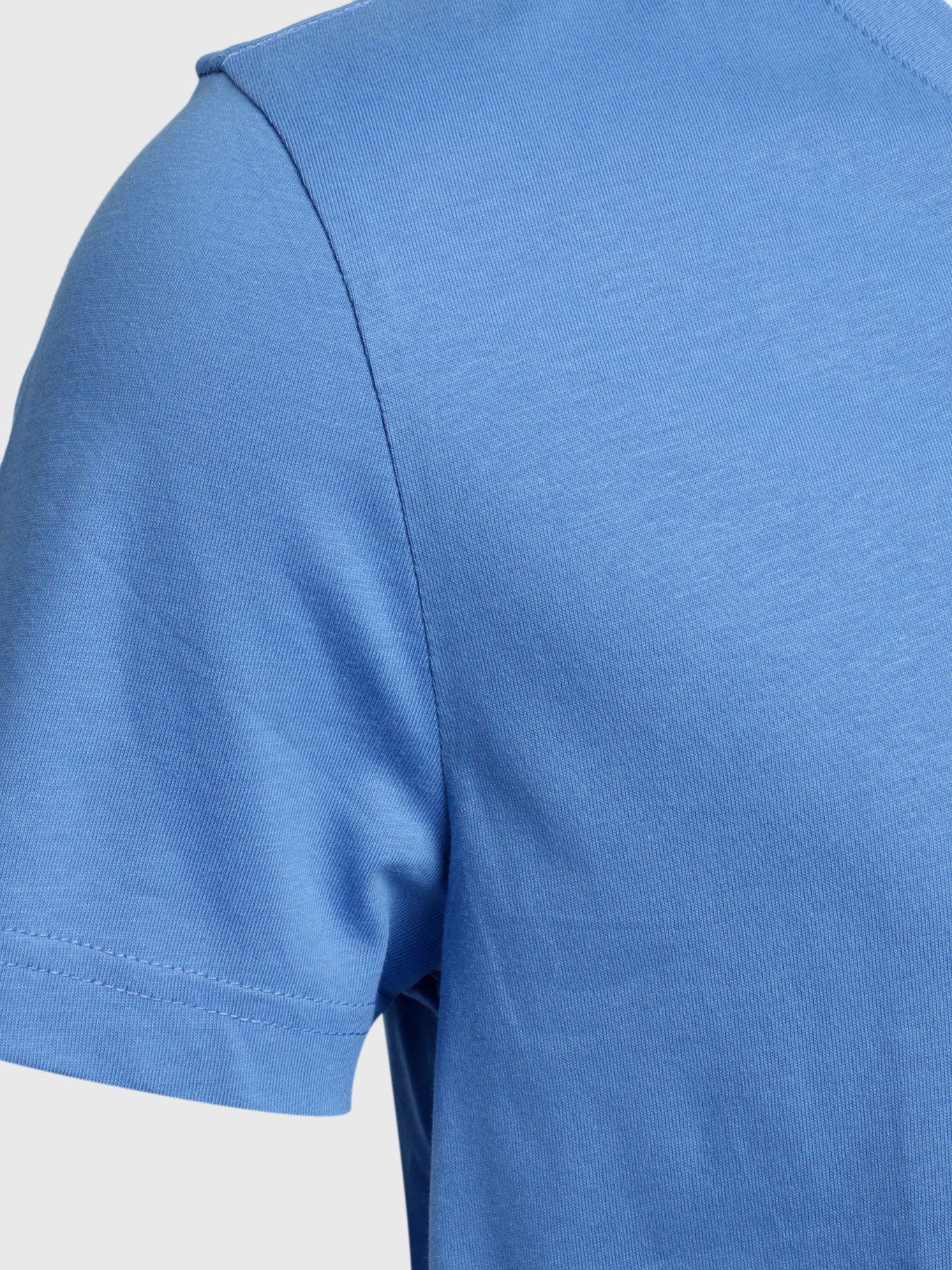 Polera Essential Cotton V-Neck Slim Fit Celeste Tommy Hilfiger-3