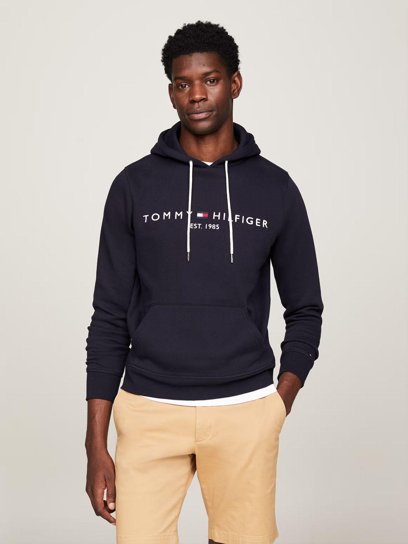 Polerón Hoodie Essential Logo Azul Tommy Hilfiger-0
